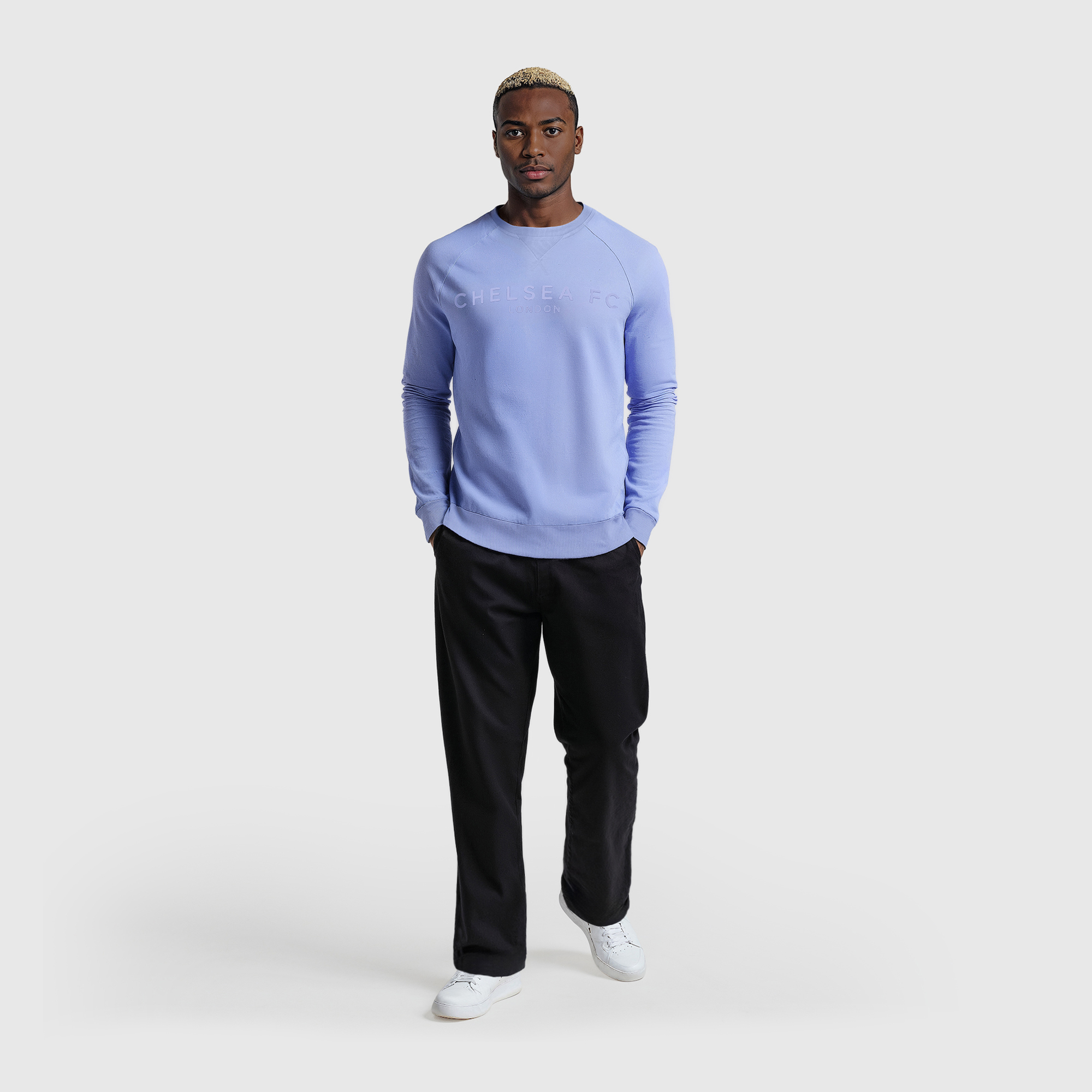Chelsea Core Wordmark Sweatshirt - Light Blue - Mens, , rebel_hi-res