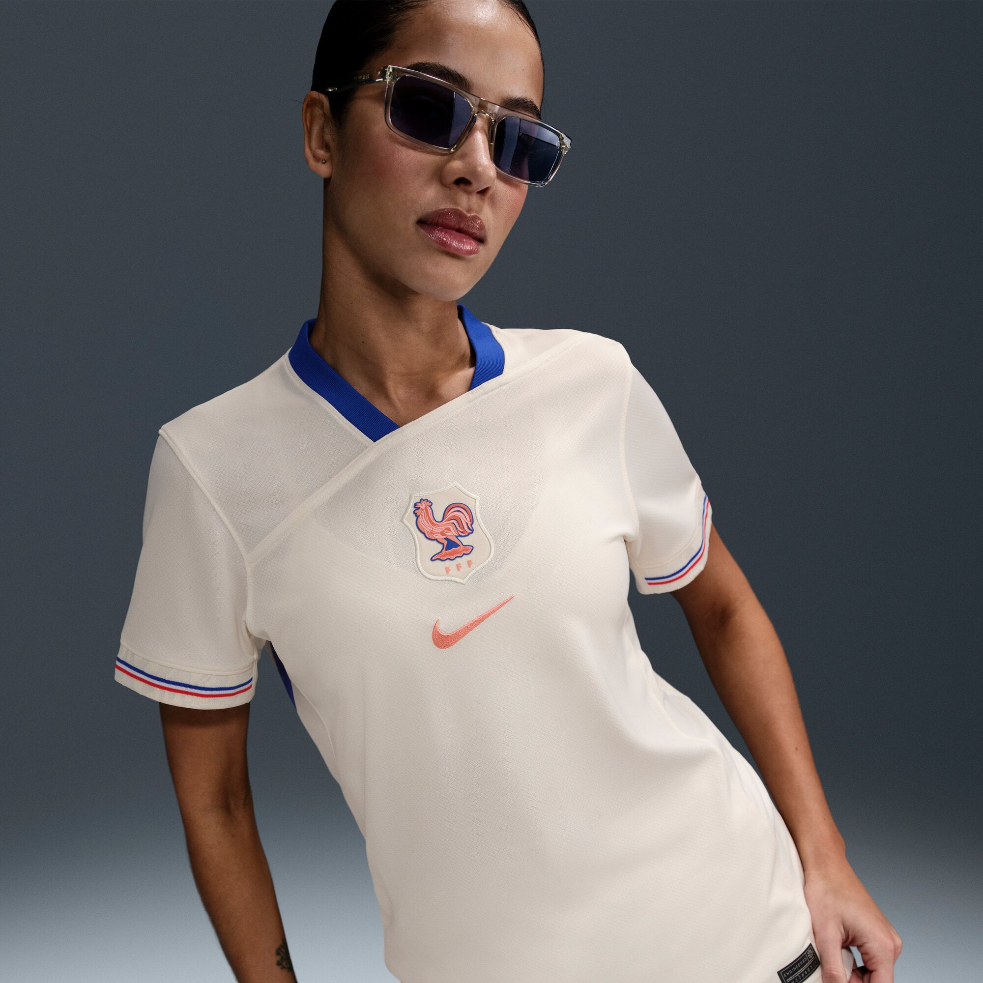 France Nike Away Stadium Shirt 2025 - Womens, , rebel_hi-res