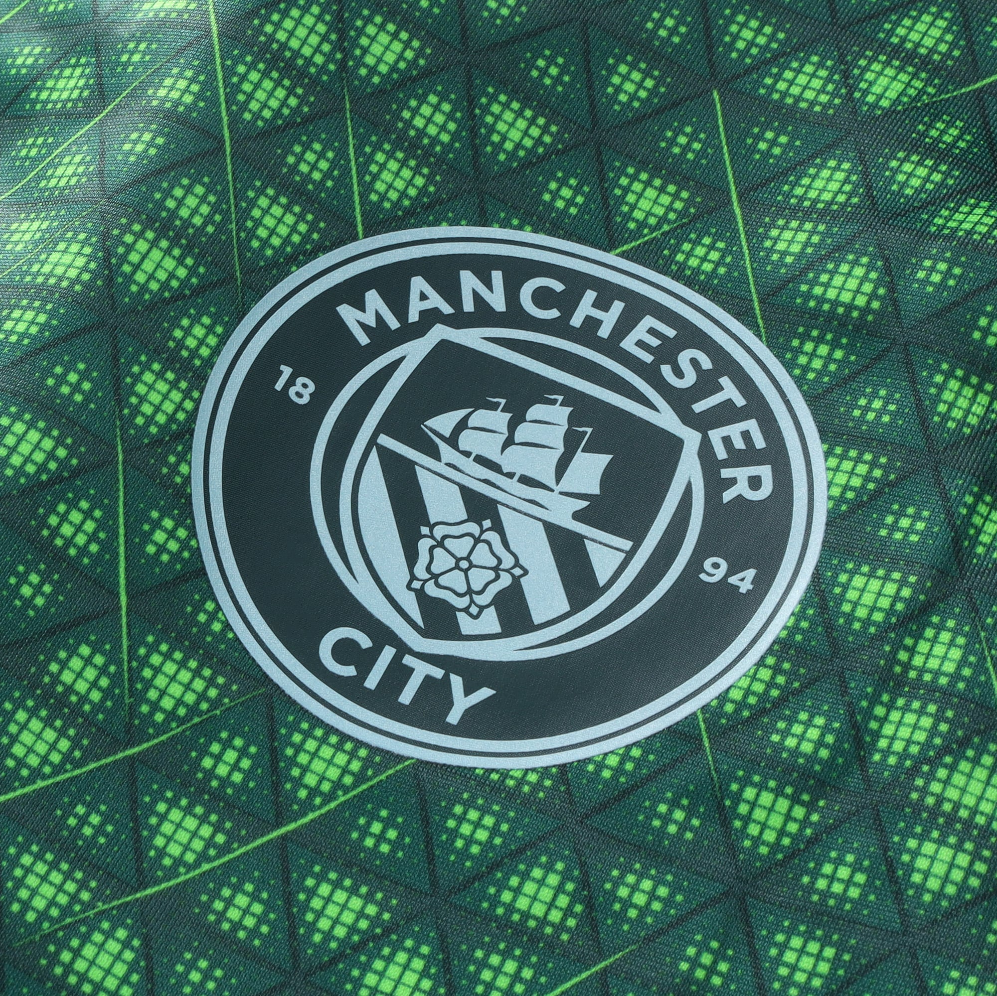 Manchester City Puma Warm Up 1/4 Zip Top - Green, , rebel_hi-res