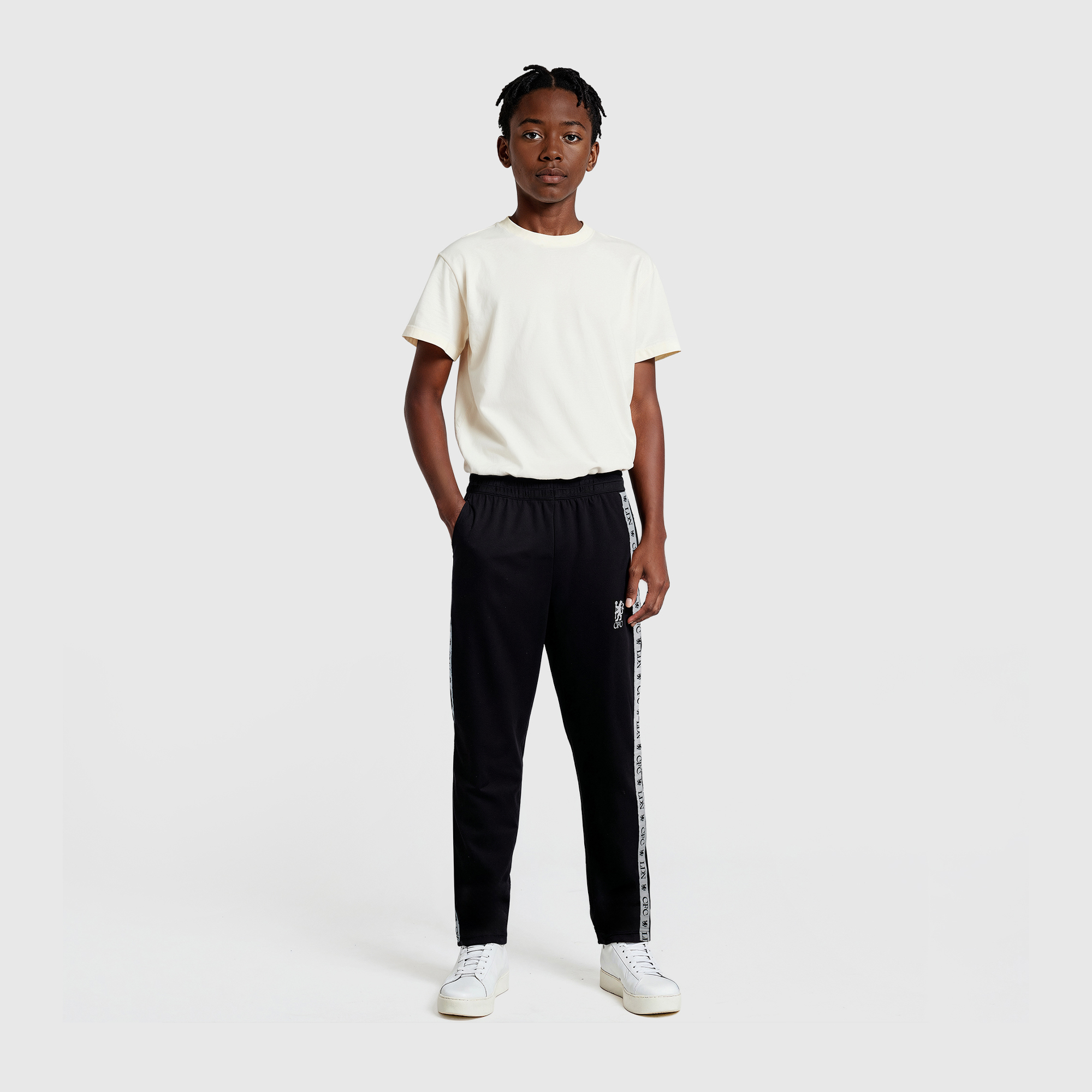 Chelsea 120 Year Anniversary CFC LDN Taped Track Pant - Black - Kids, , rebel_hi-res