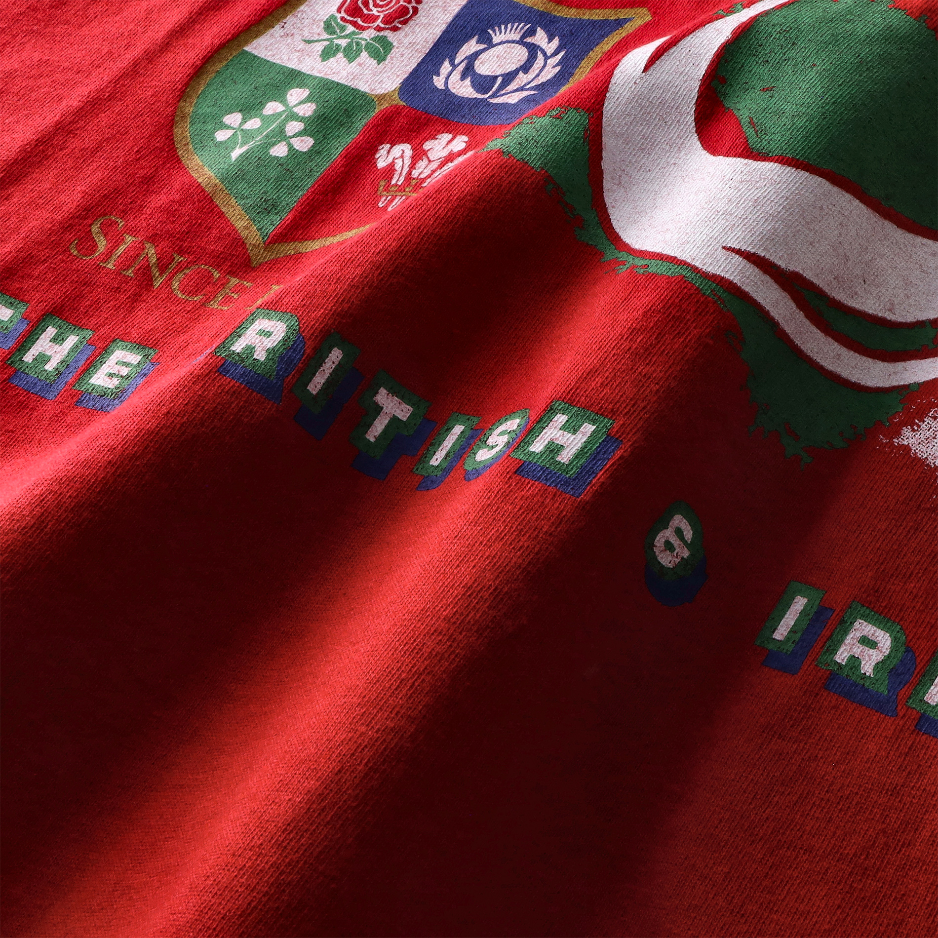 British & Irish Lions x Mitchell & Ness Retro Graphic T-Shirt - Red, , rebel_hi-res