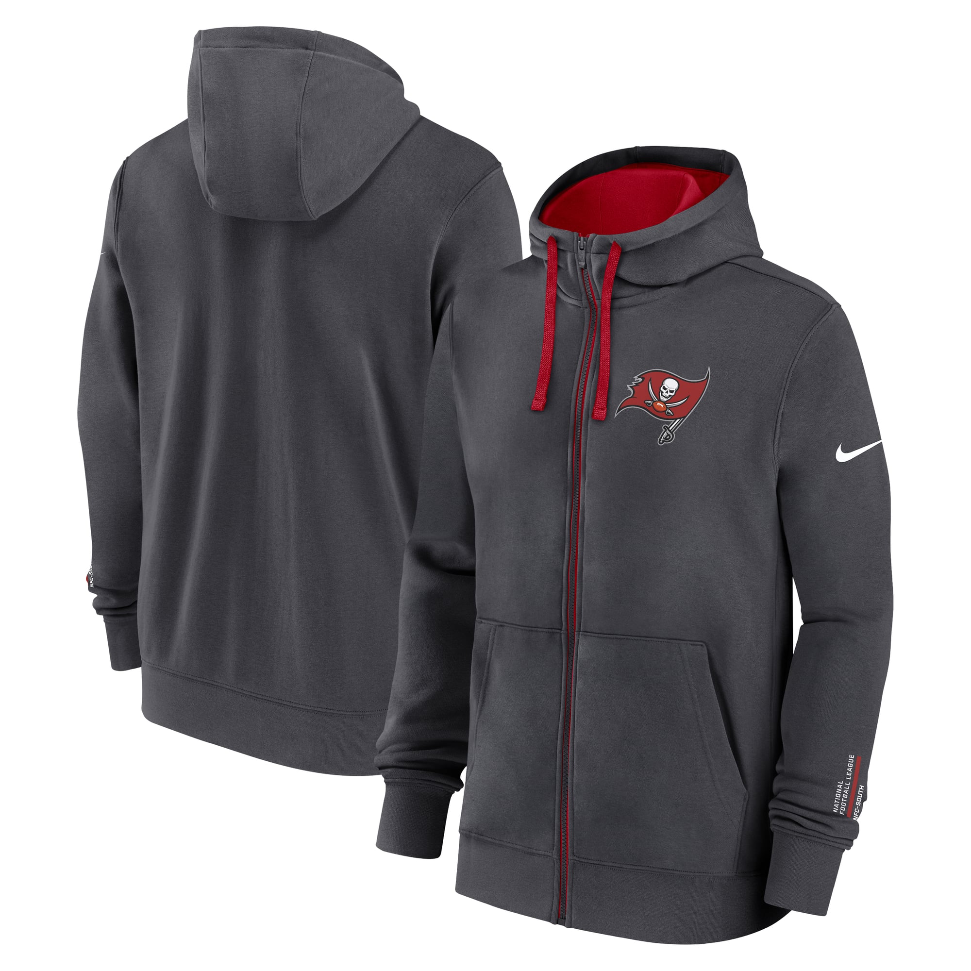 Tampa Bay Buccaneers Nike Club Full Zip Hoodie - Mens