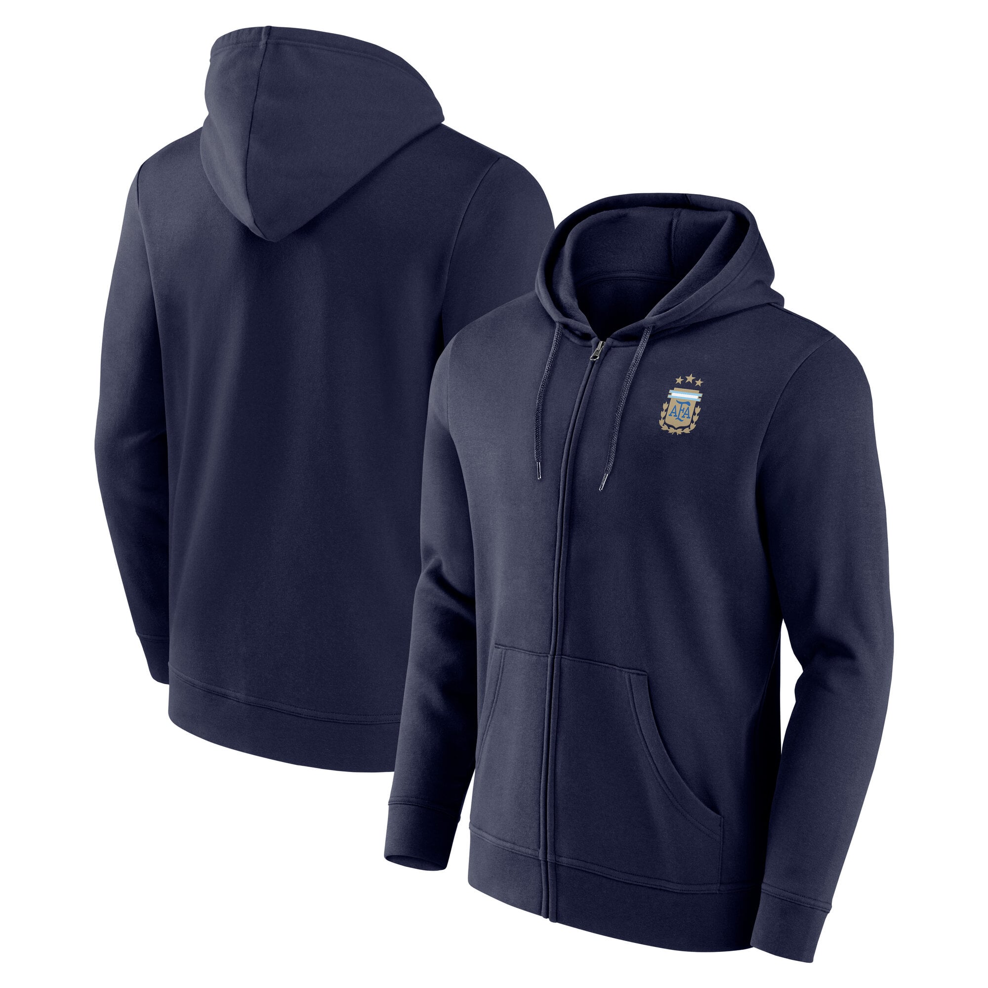 Argentina Logo Full Zip Hoodie - Navy - Mens