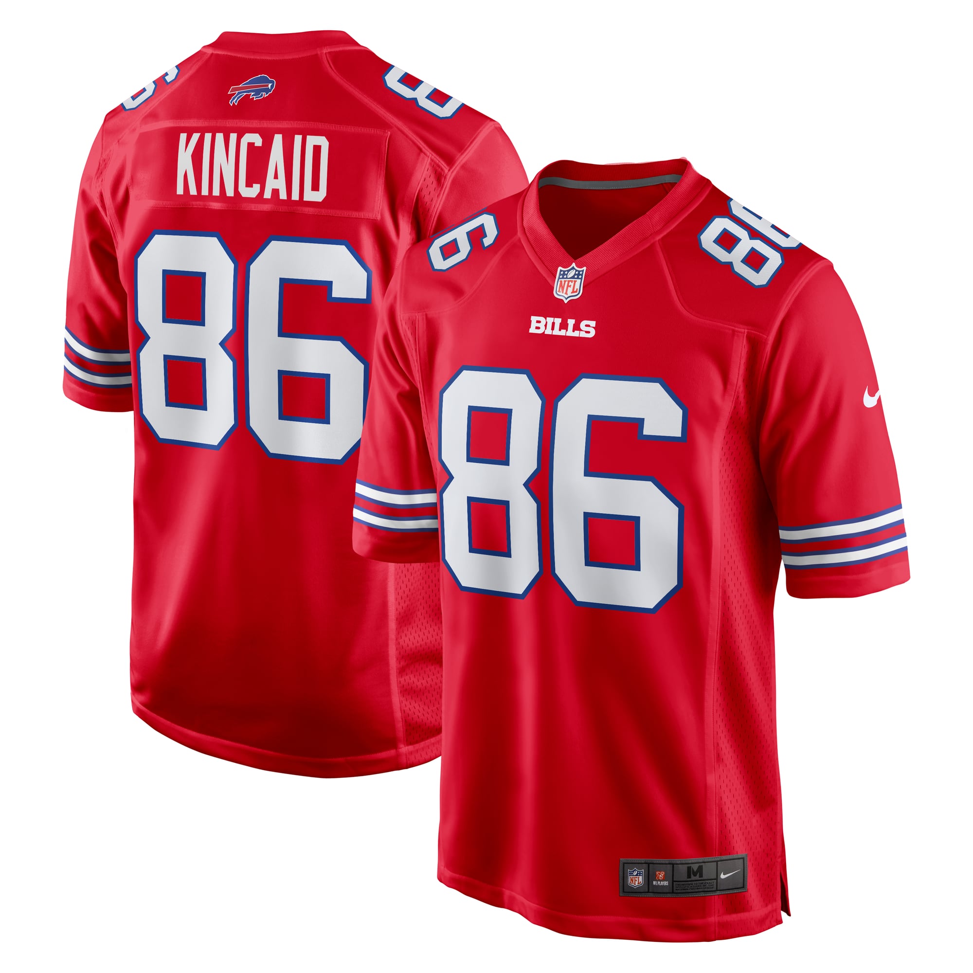Buffalo Bills Nike Secondary Alternate Game Jersey - Red - Dalton Kinkaid - Mens, , rebel_hi-res