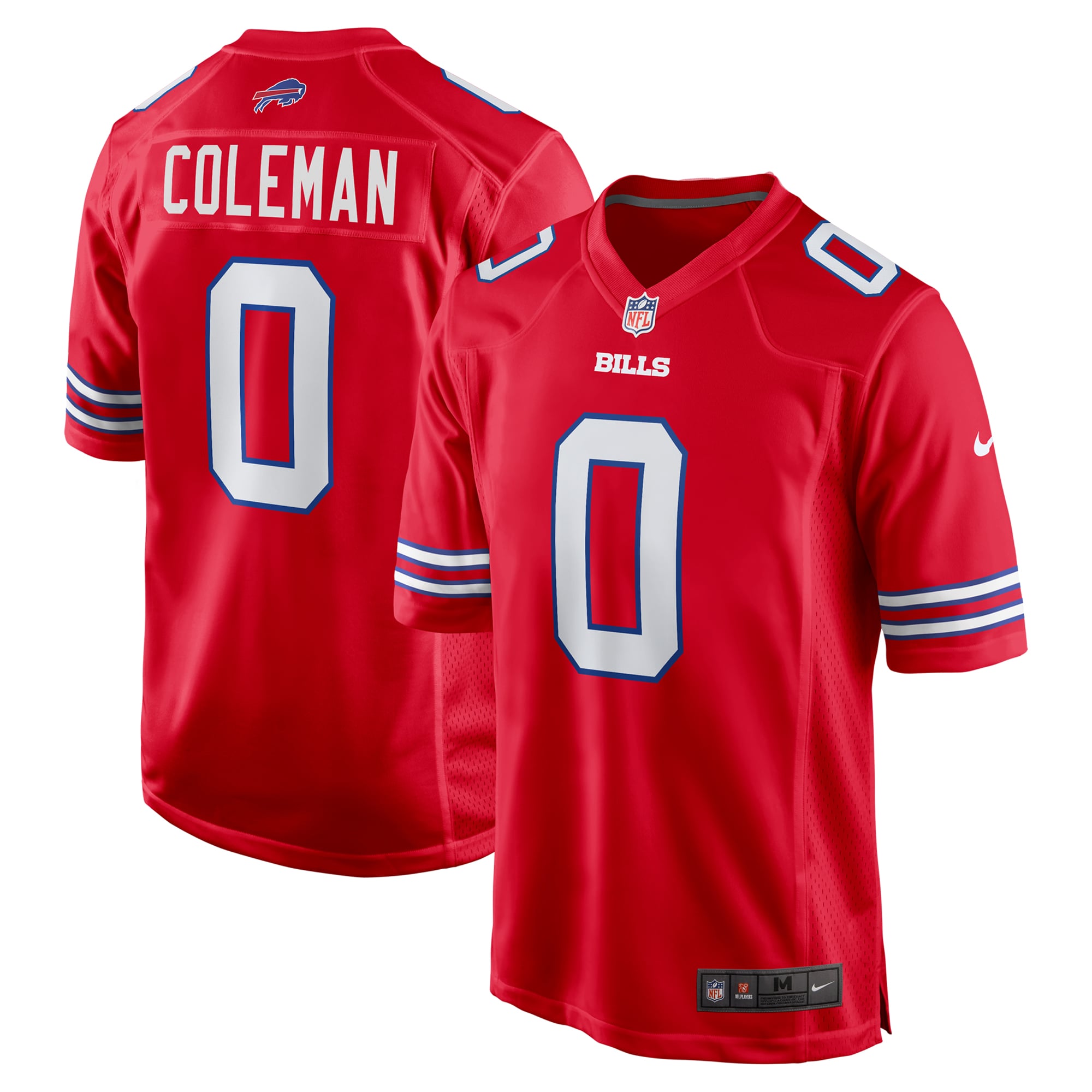 Buffalo Bills Nike Secondary Alternate Game Jersey - Red - Keon Coleman - Mens, , rebel_hi-res