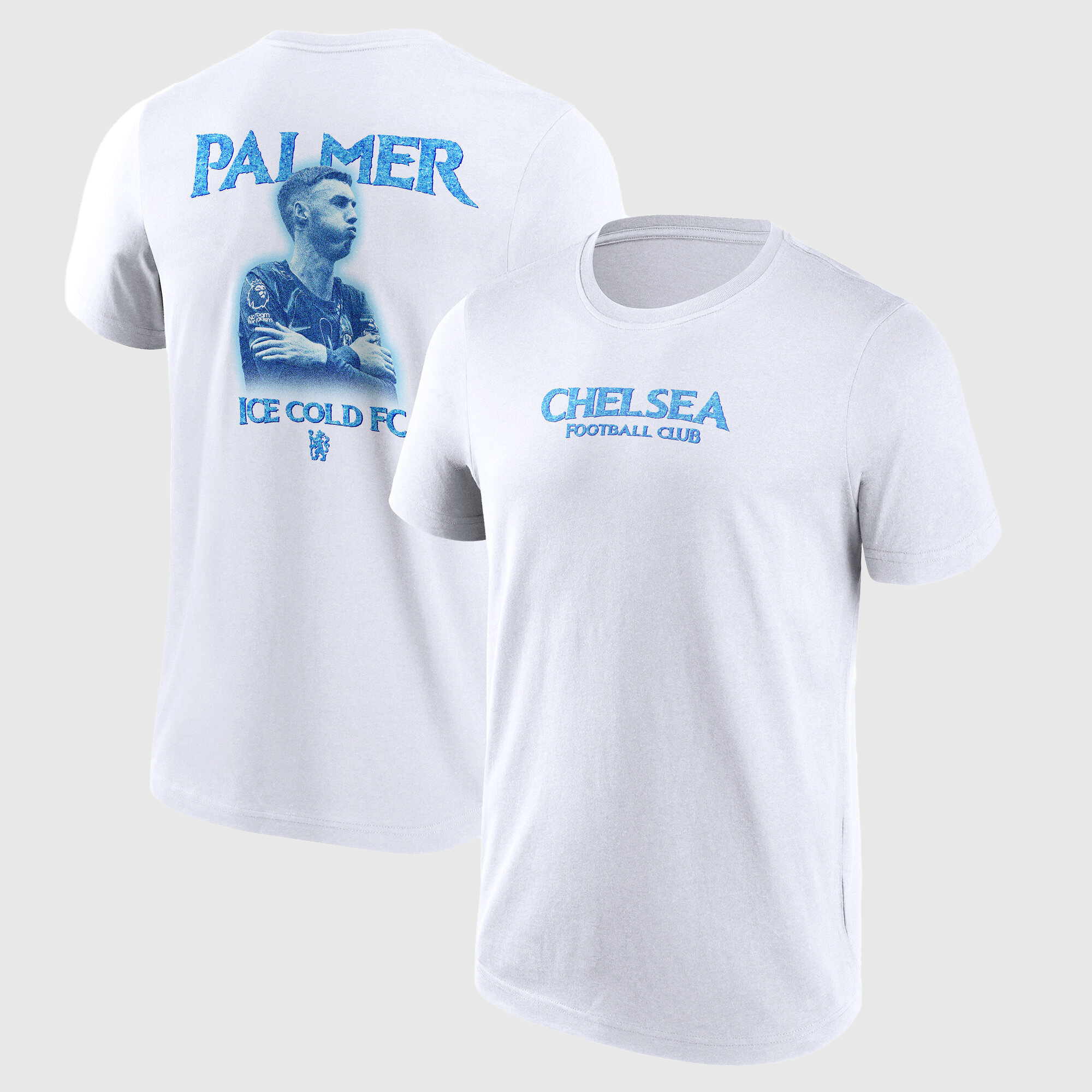 Chelsea Cole Palmer Ice Cold FC Graphic T-Shirt - White, , rebel_hi-res