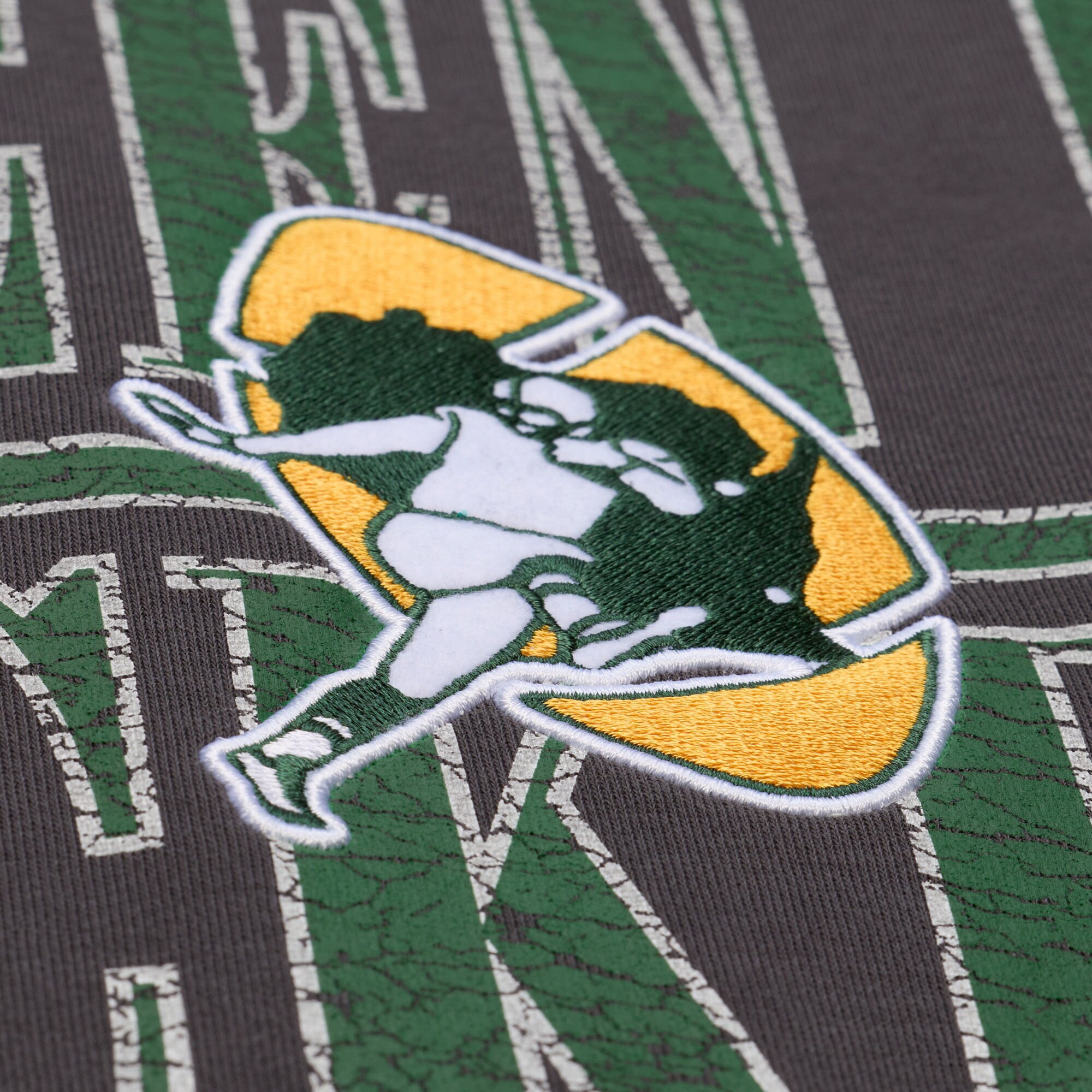 Green Bay Packers Mitchell & Ness Downtown Fleece Crew - Black - Mens, , rebel_hi-res