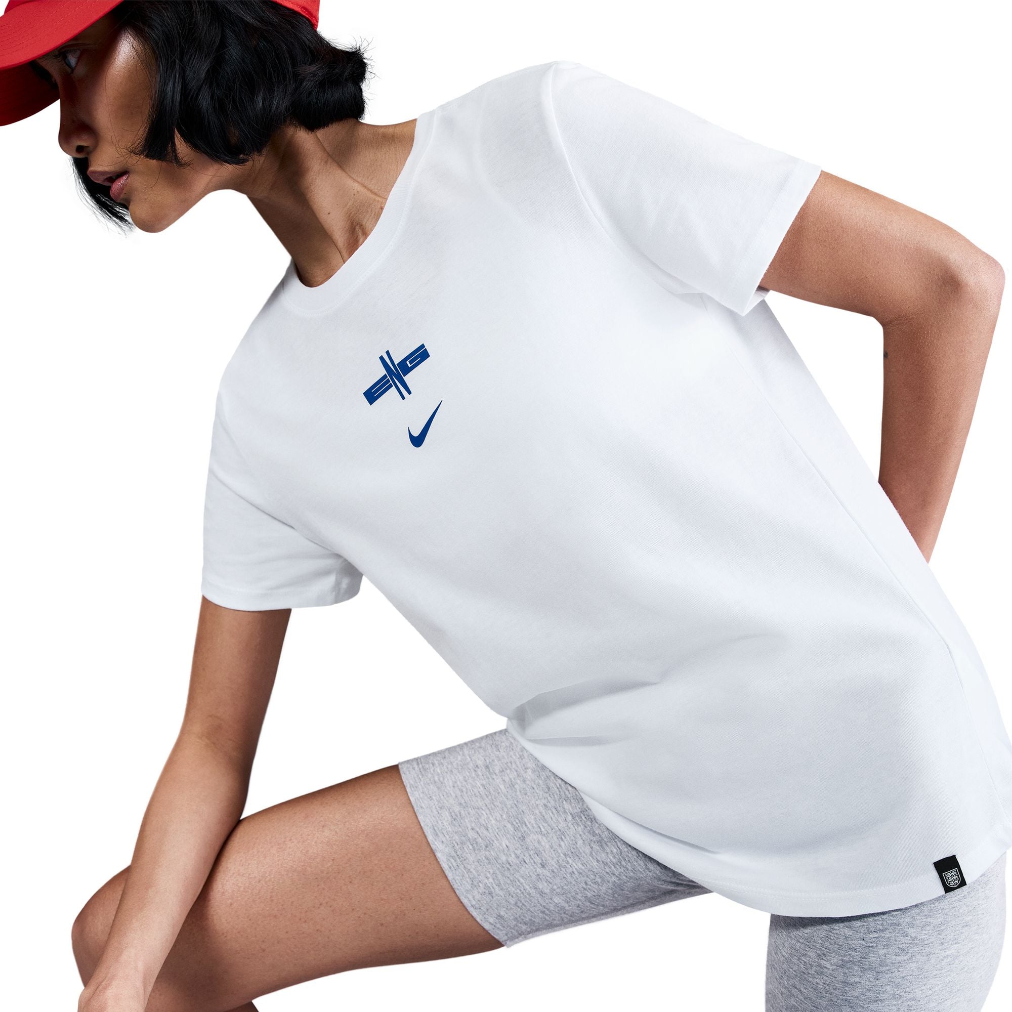 England Lionesses Nike Crest T-Shirt 2025 - White - Womens, , rebel_hi-res