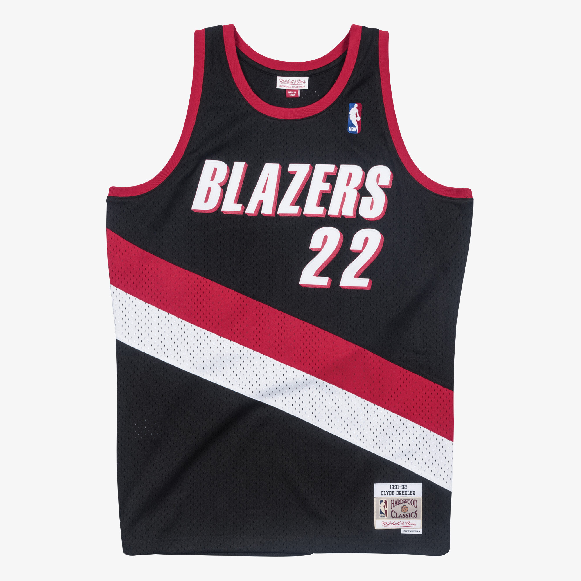 Clyde Drexler Portland Trail Blazers 1991-92 Mitchell & Ness Black Swingman Jersey, , rebel_hi-res