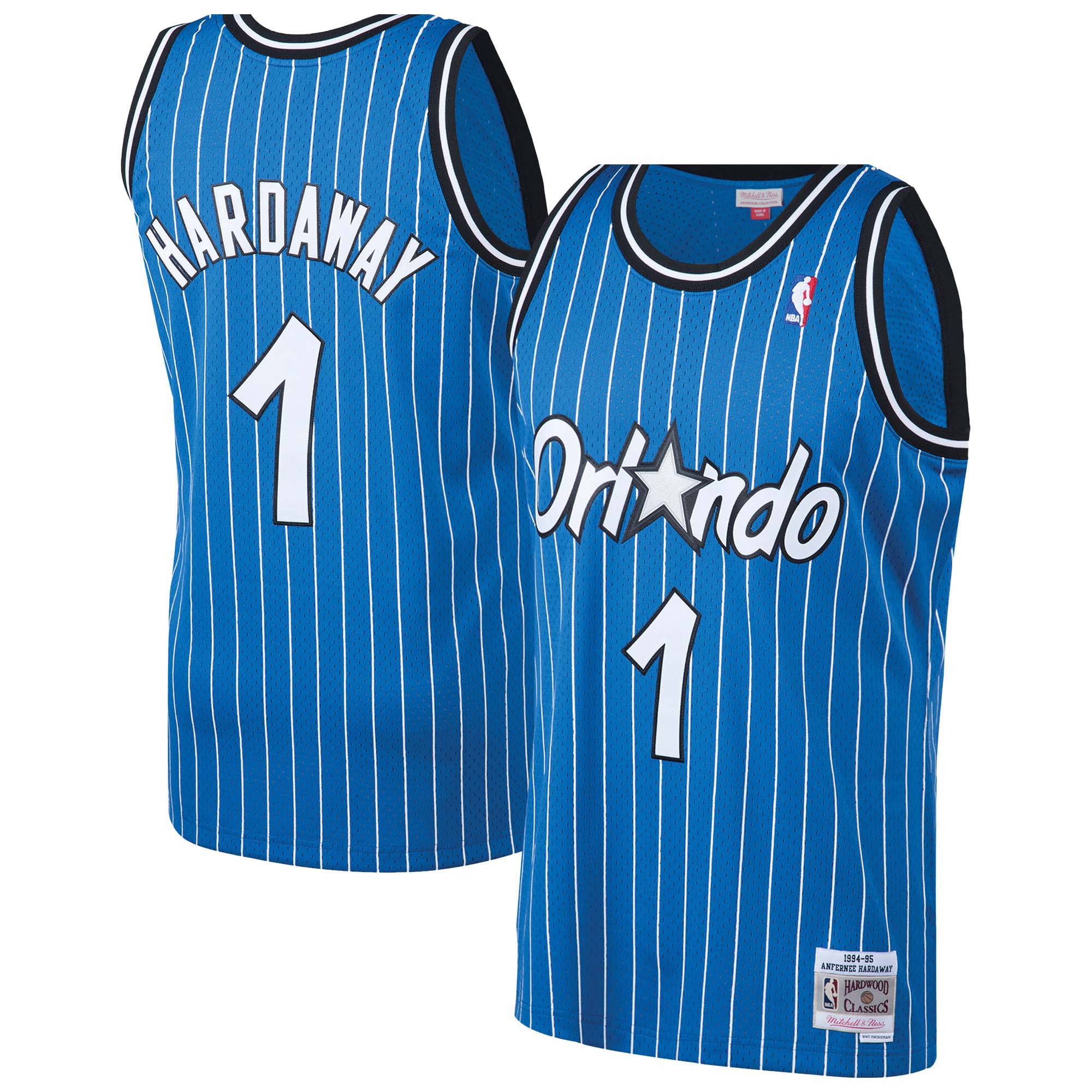 Anfernee Hardaway Orlando Magic 1994 Mitchell & Ness Blue Hardwood Classics Road Jersey, , rebel_hi-res