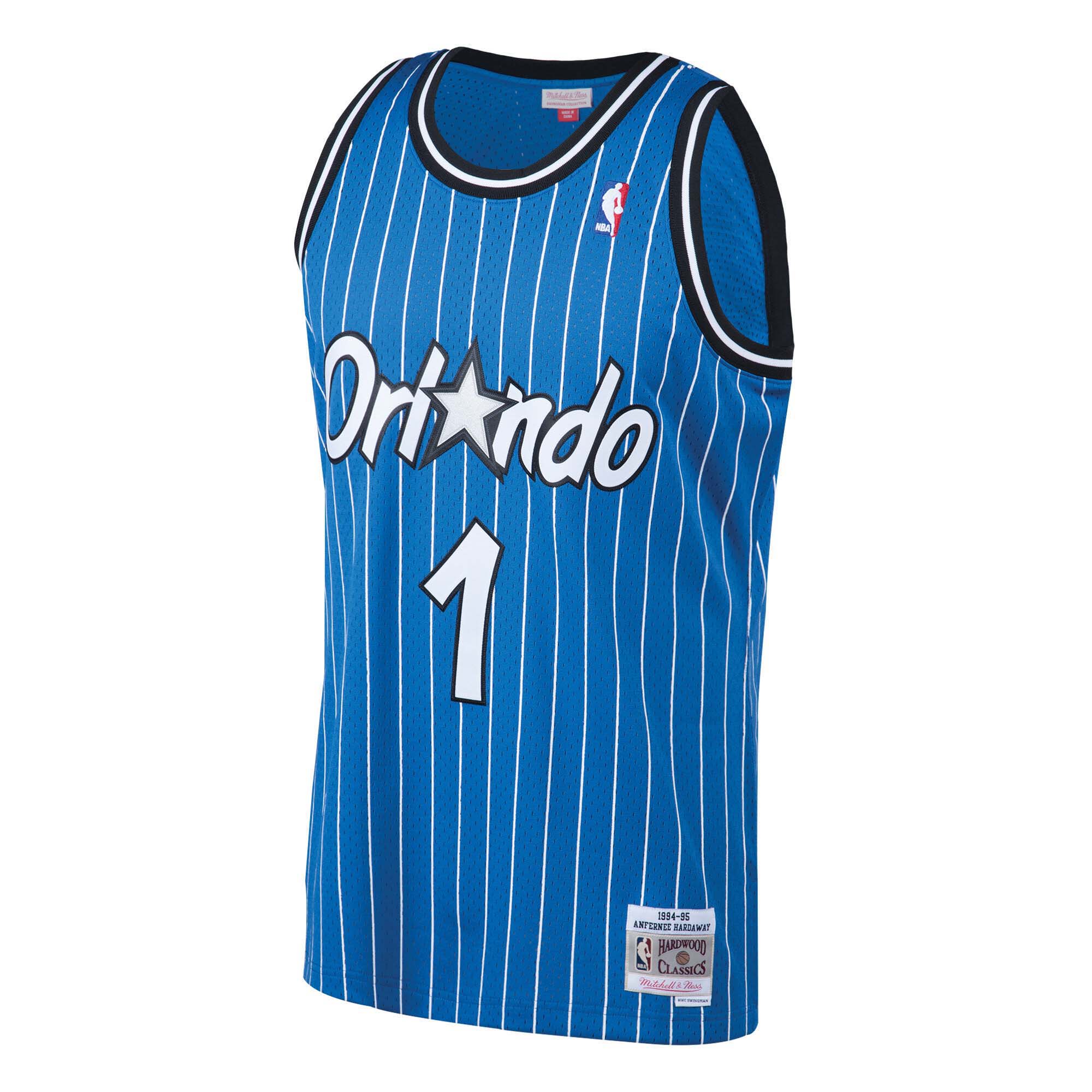Anfernee Hardaway Orlando Magic 1994 Mitchell & Ness Blue Hardwood Classics Road Jersey, , rebel_hi-res
