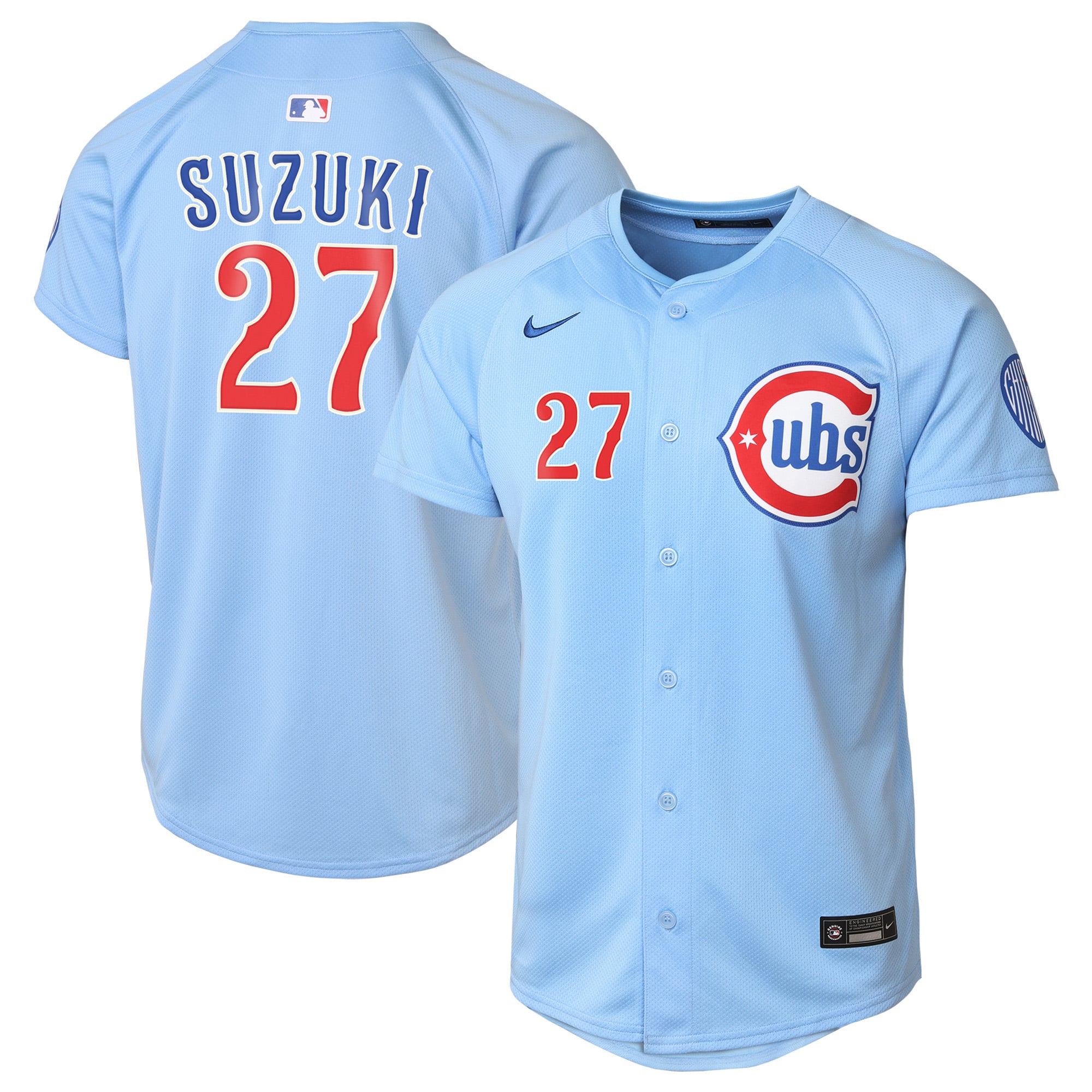 Chicago Cubs Nike MLB Limited Alternate 2 Jersey - Baby Blue - Seiya Suzuki - Youth