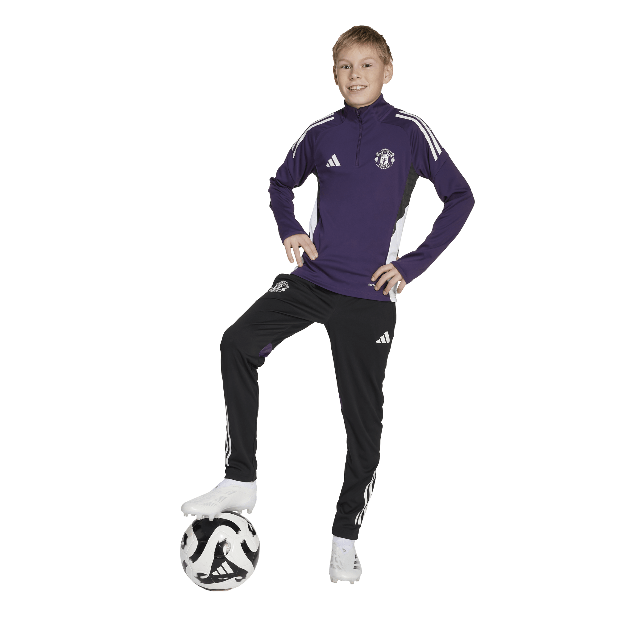 Manchester United adidas Training Top - Purple - Kids, , rebel_hi-res