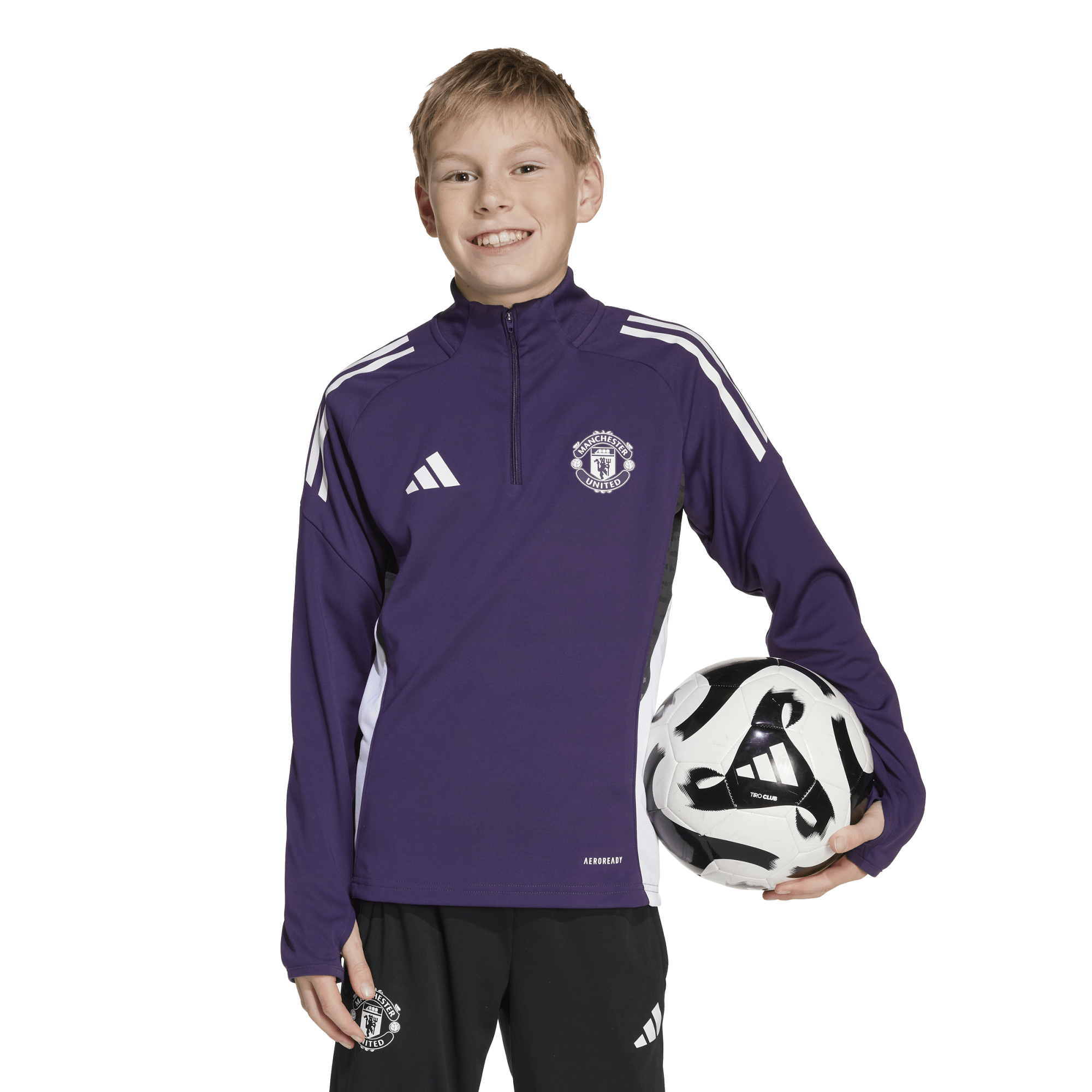 Manchester United adidas Training Top - Purple - Kids, , rebel_hi-res
