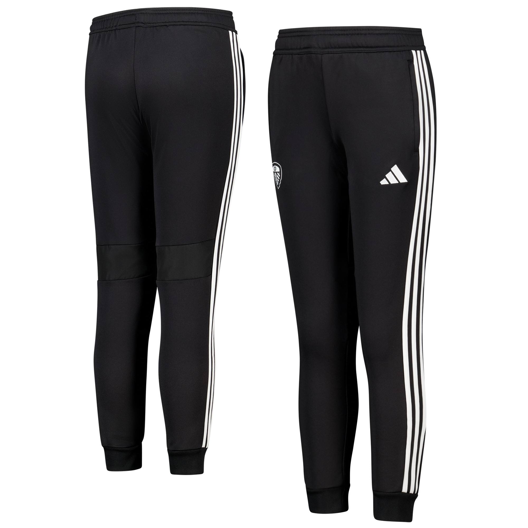 Leeds United adidas Tiro Essentials Sweat Pants - Black - Kids, , rebel_hi-res