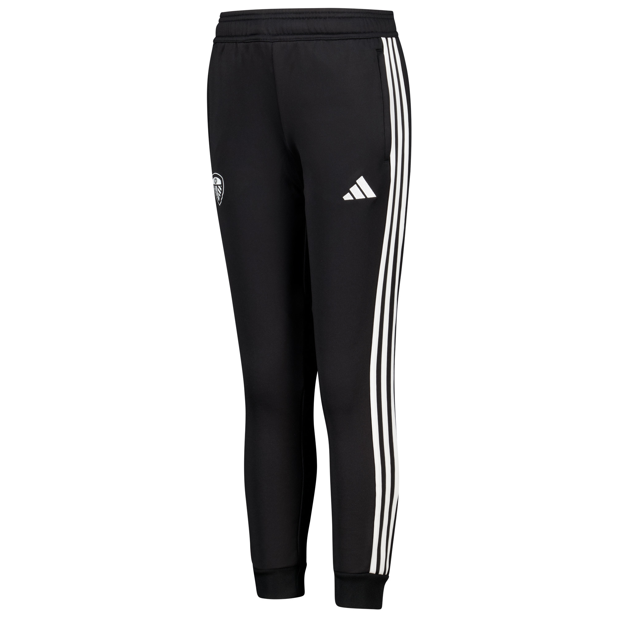 Leeds United adidas Tiro Essentials Sweat Pants - Black - Kids, , rebel_hi-res