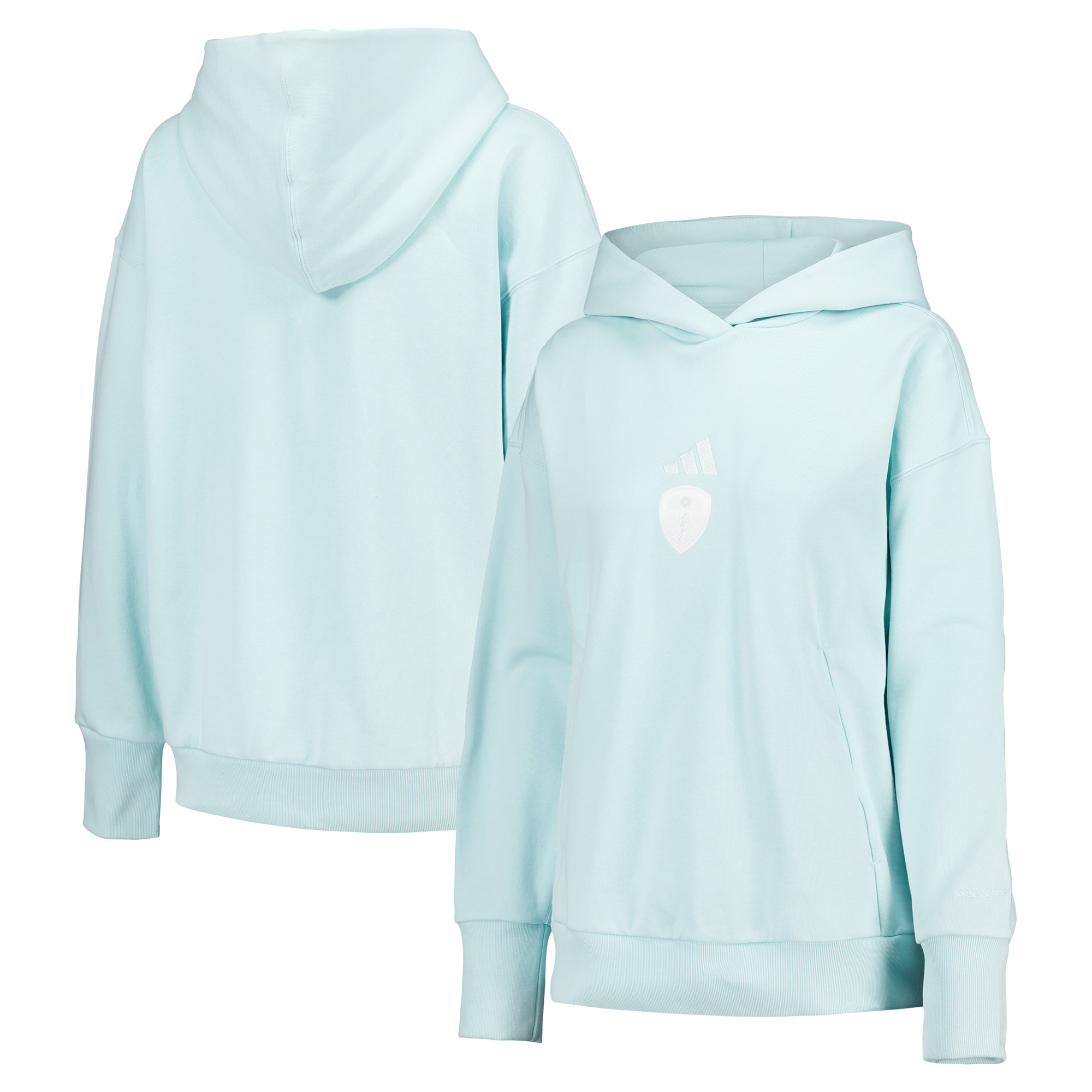 Leeds United adidas All Szn Hoodie - Mint - Womens, , rebel_hi-res