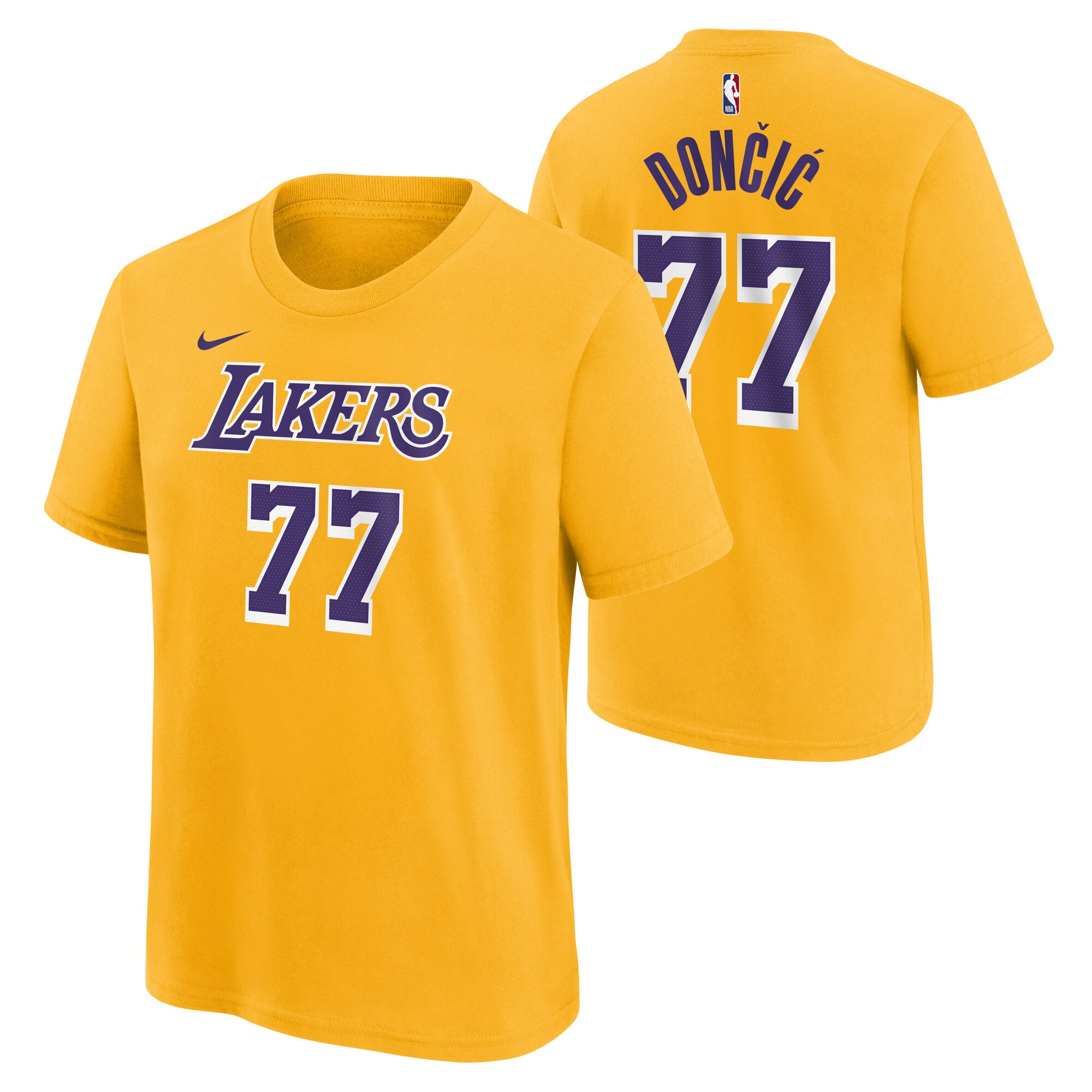 Los Angeles Lakers Nike Icon Name & Number T-Shirt - Luka Doncic - Youth