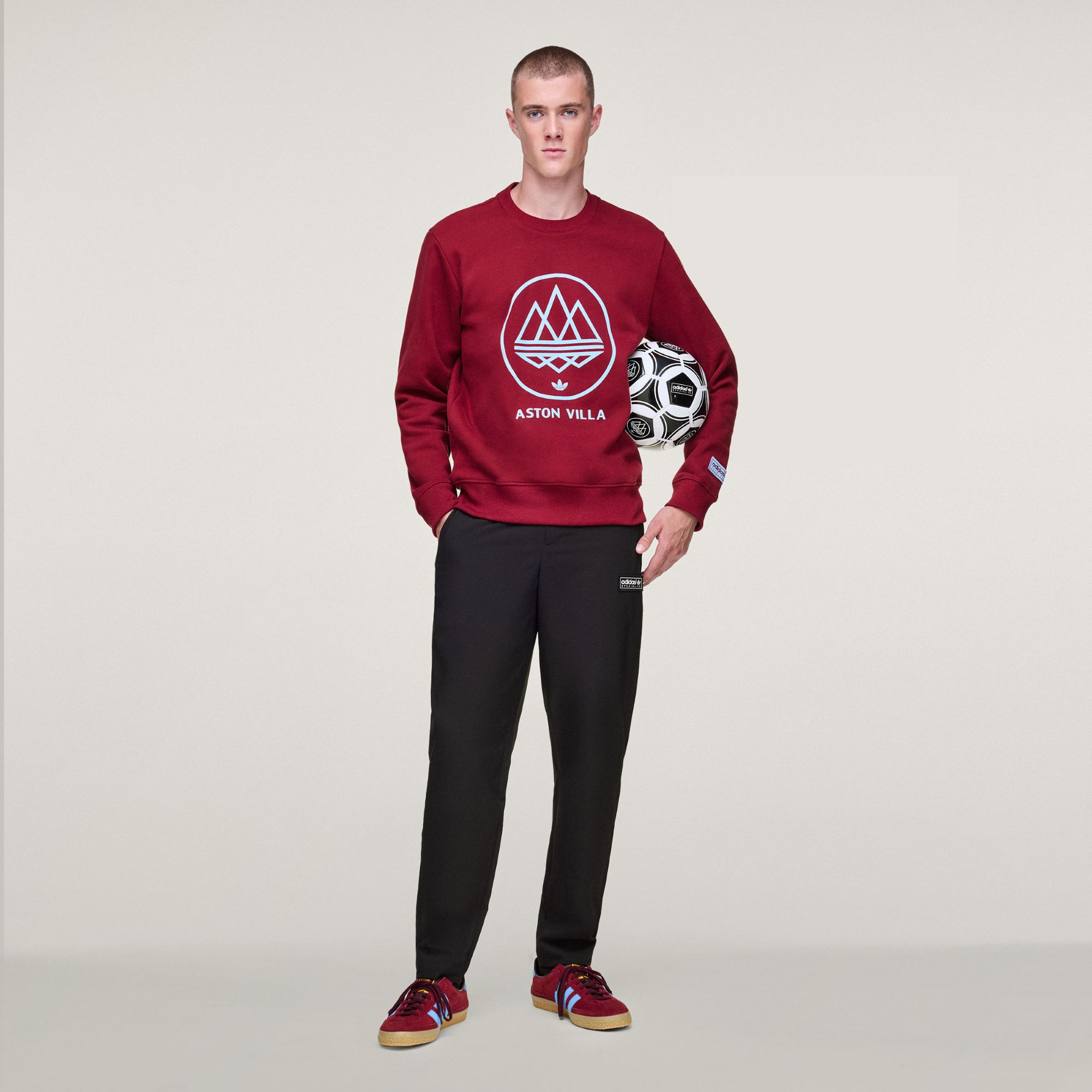 Aston Villa adidas Spezial Sweater - Claret, , rebel_hi-res