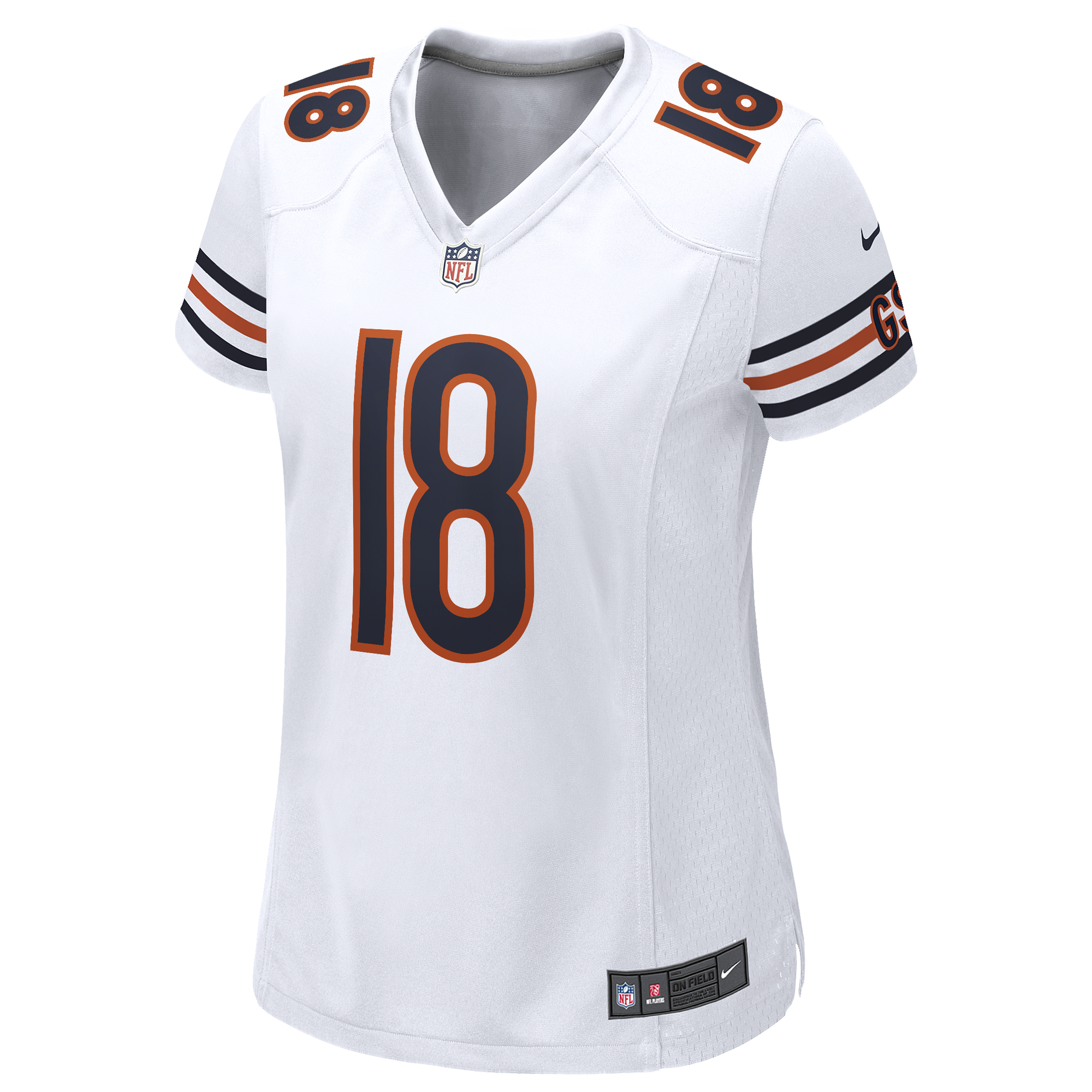 Chicago Bears Nike Road Game Jersey - White - Caleb Williams - Womens, , rebel_hi-res