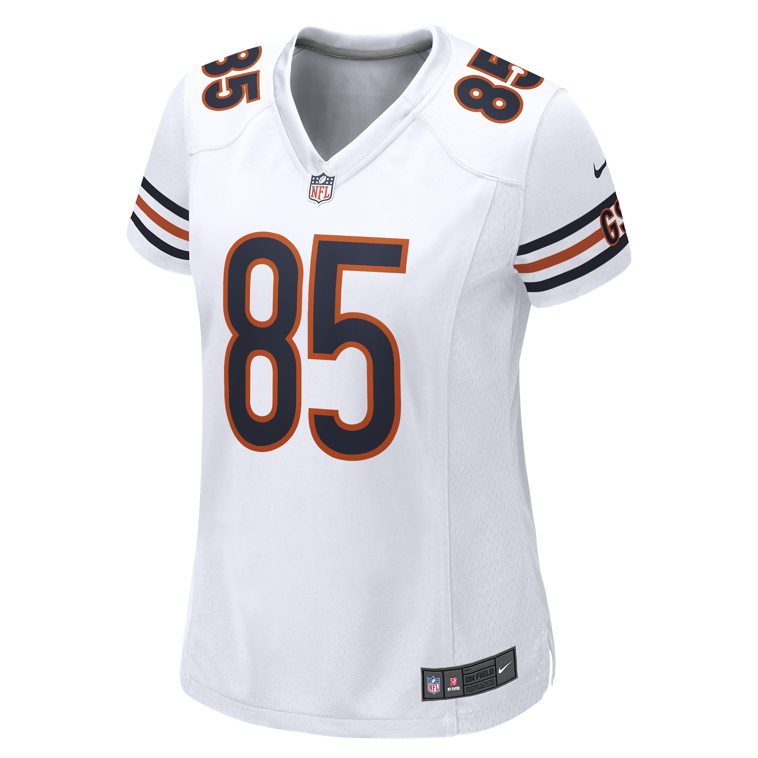 Chicago Bears Nike Road Game Jersey - White - Cole Kmet - Womens, , rebel_hi-res