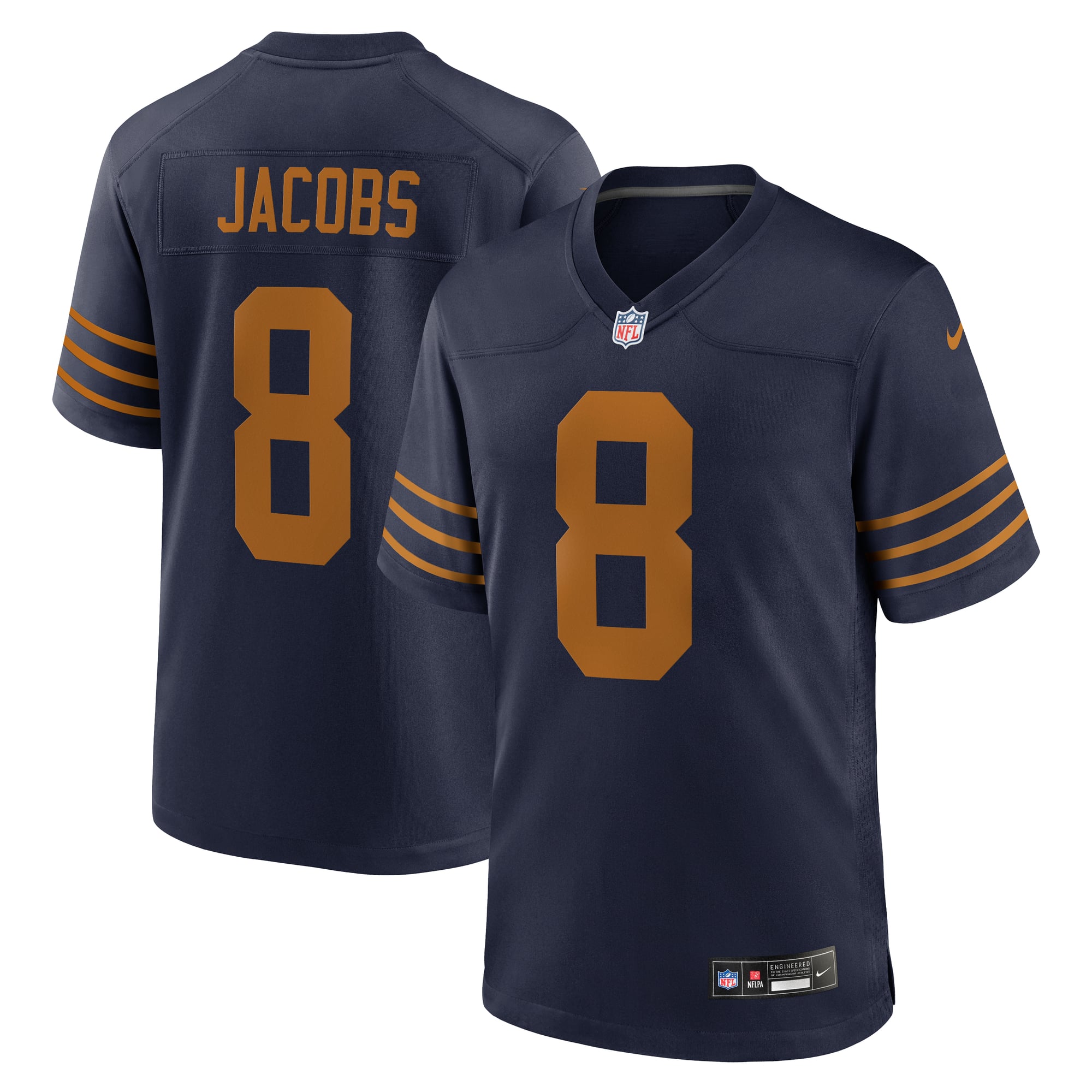 Green Bay Packers Nike Game Alternate Jersey - Navy - Josh Jacobs - Mens