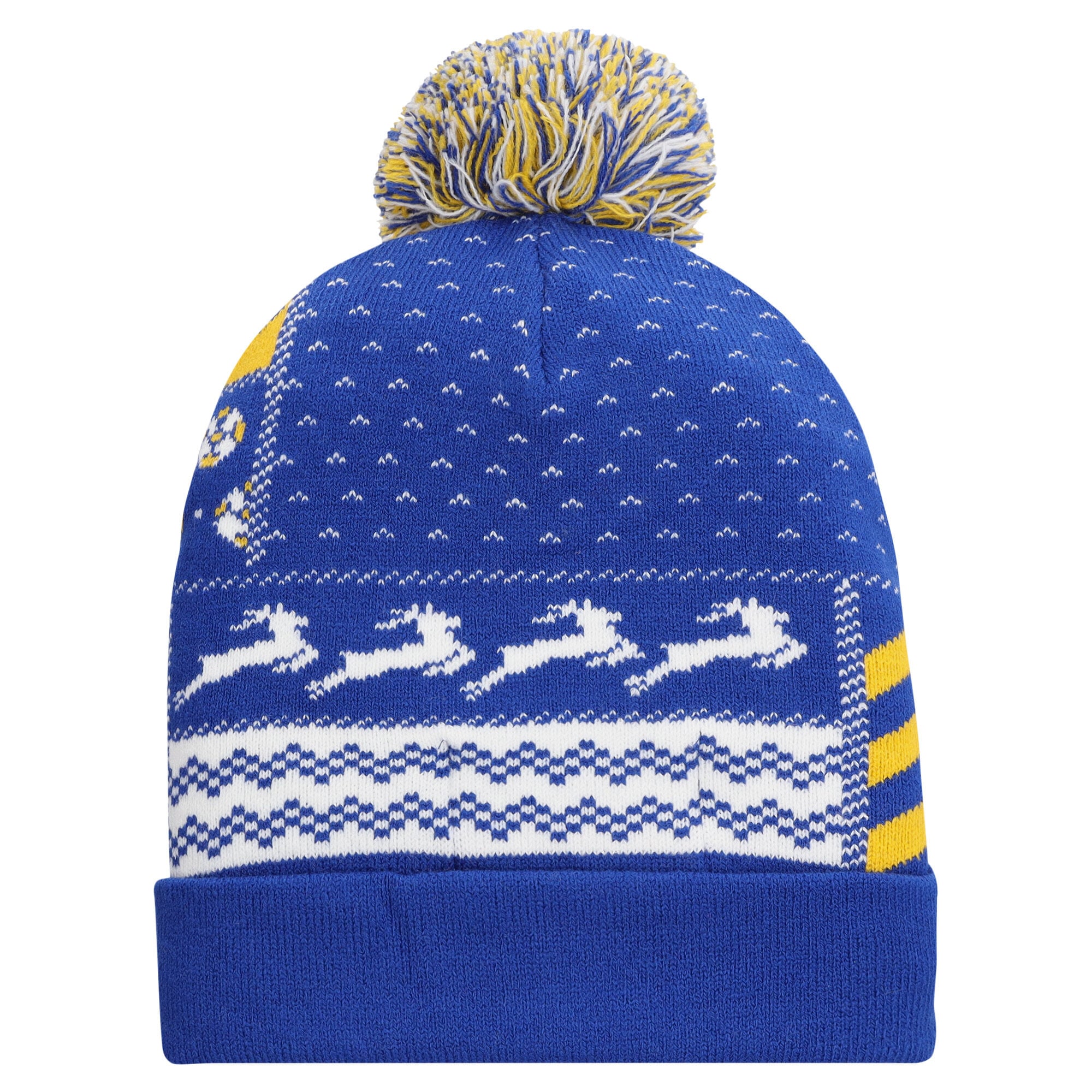 Leeds United Christmas Bobble Hat - Kids, , rebel_hi-res