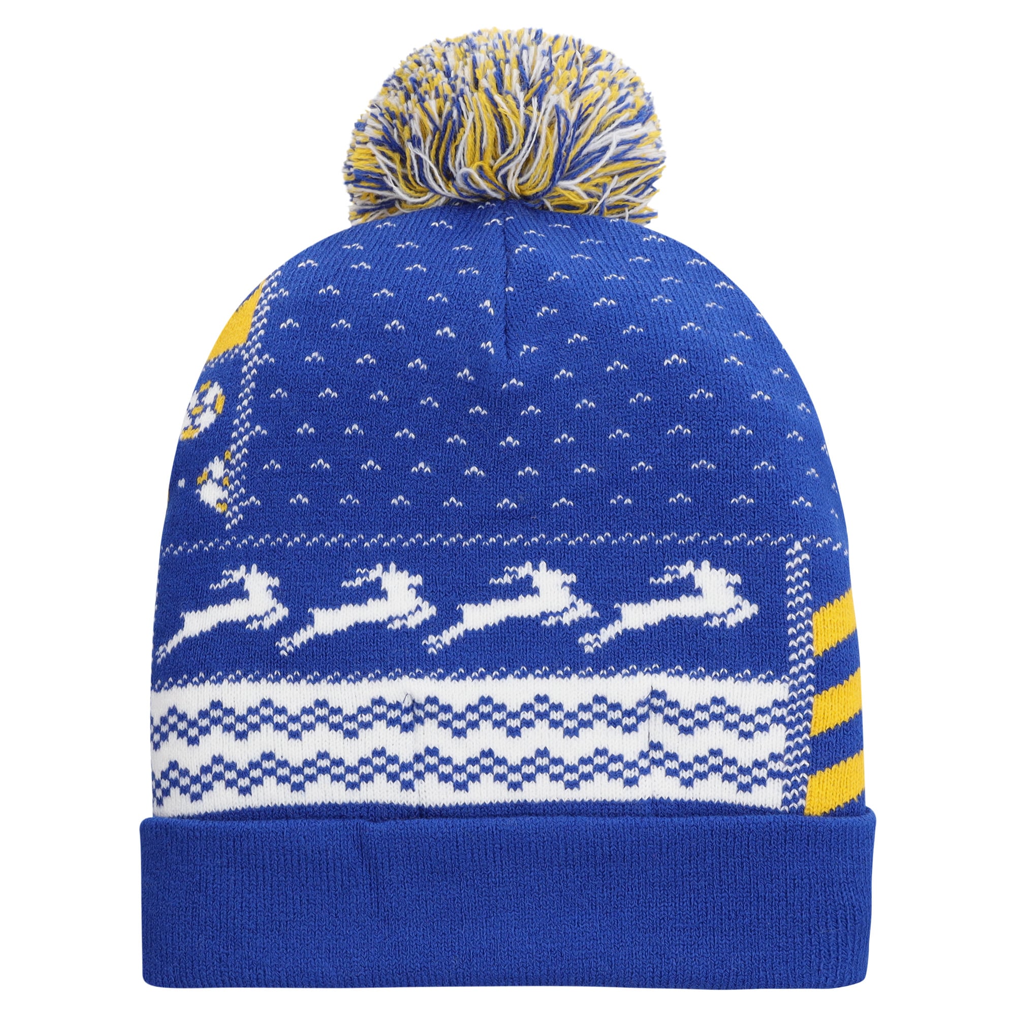 Leeds United Christmas Bobble Hat - Adults, , rebel_hi-res