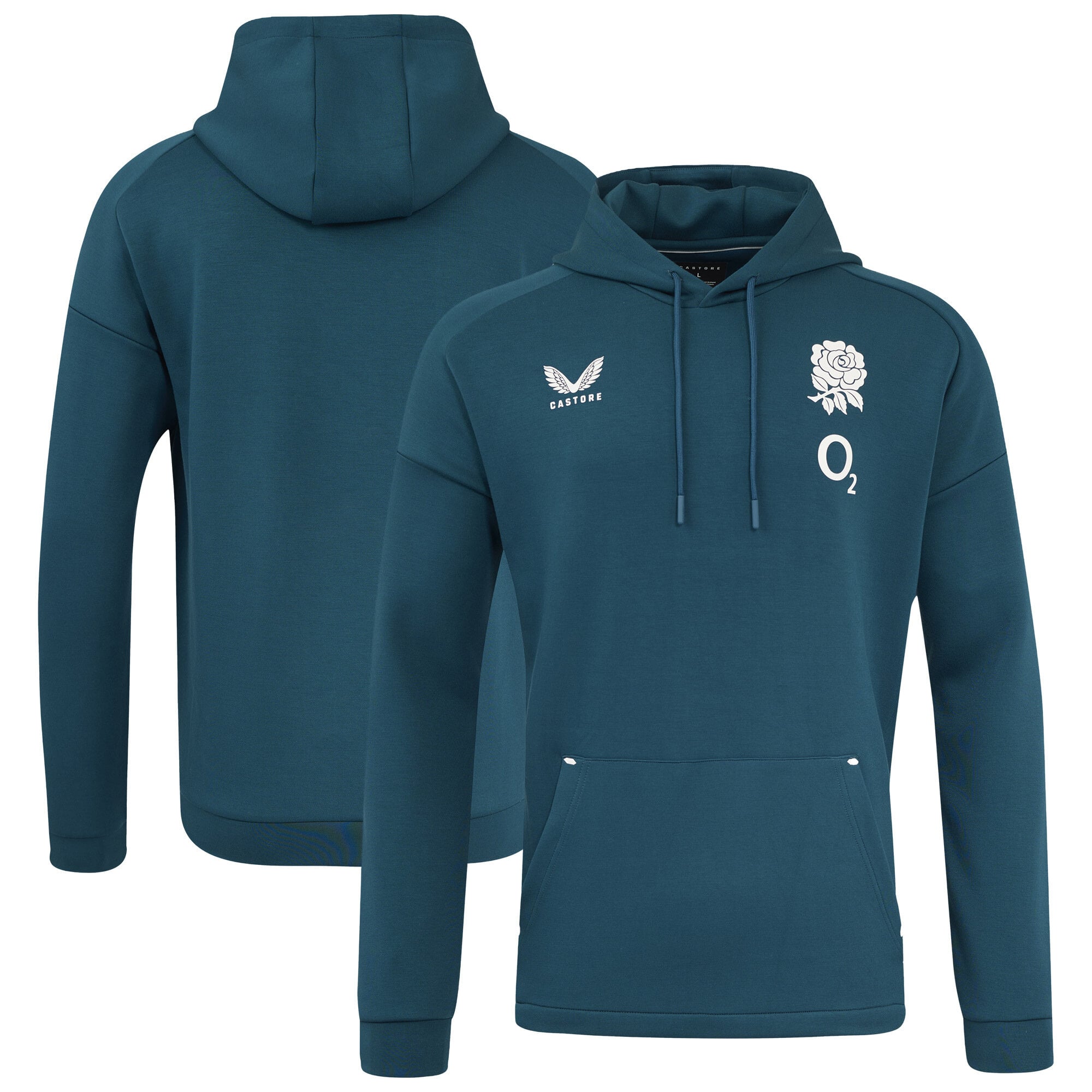 England Rugby Overhead Travel Hoodie - Dark Green - Unisex