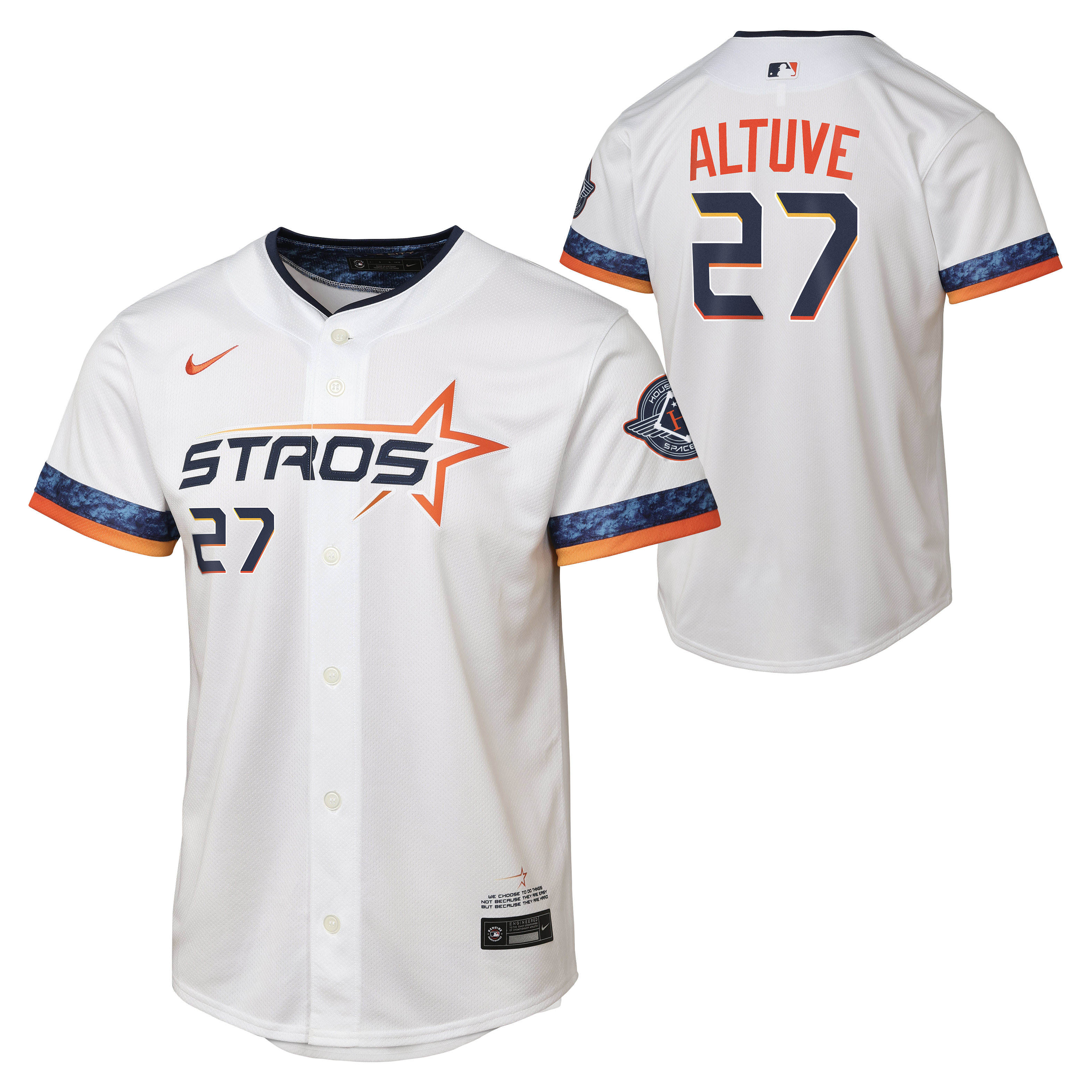 Houston Astros Nike MLB City Connect Limited Jersey - White - Jose Altuve - Youth