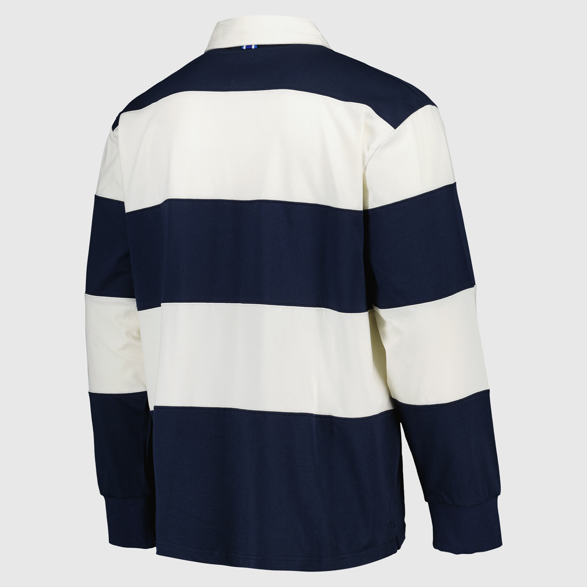Chelsea Varsity Striped Rugby Polo - Navy/Cream, , rebel_hi-res