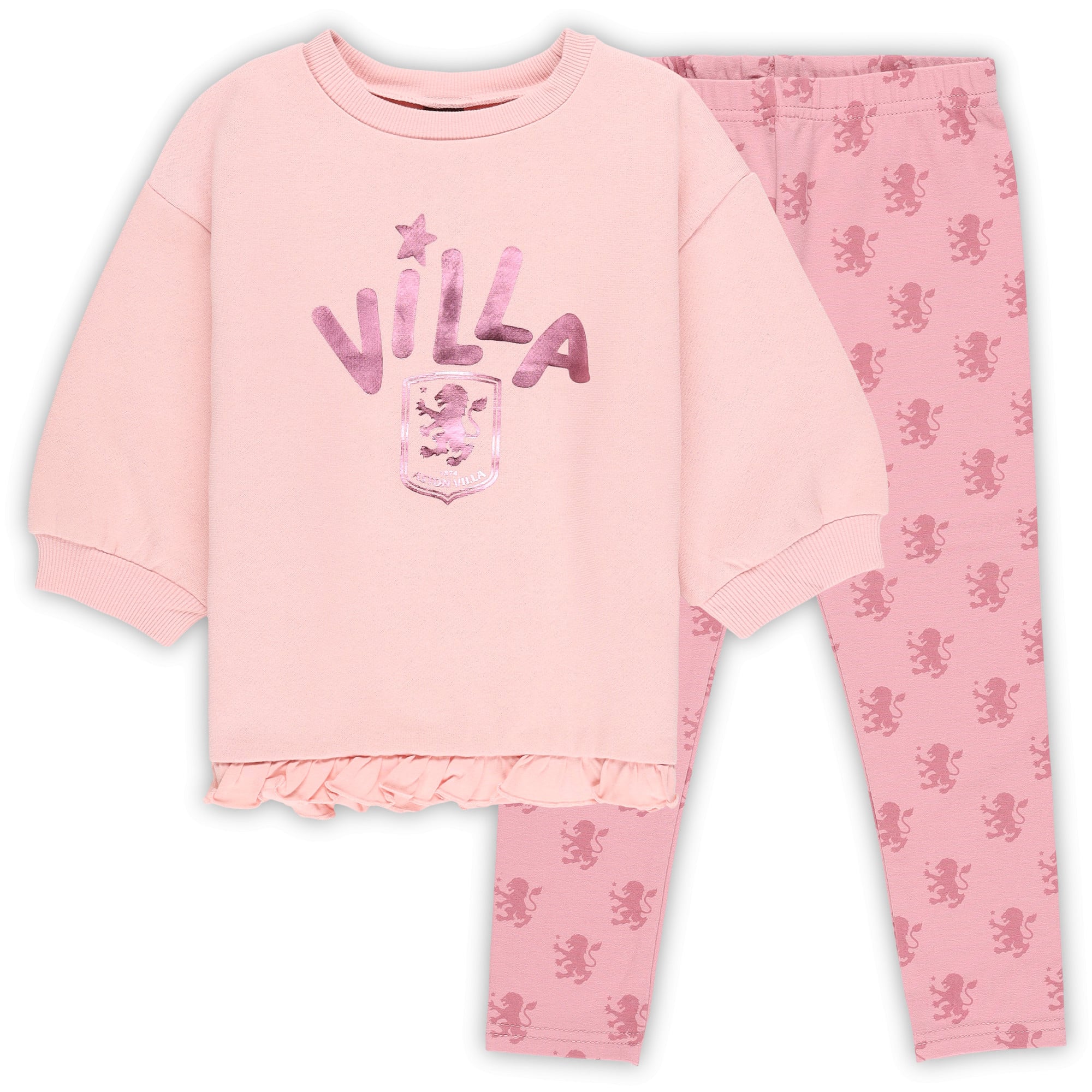 Aston Villa Sweatshirt and Legging Set - Pink - Infants