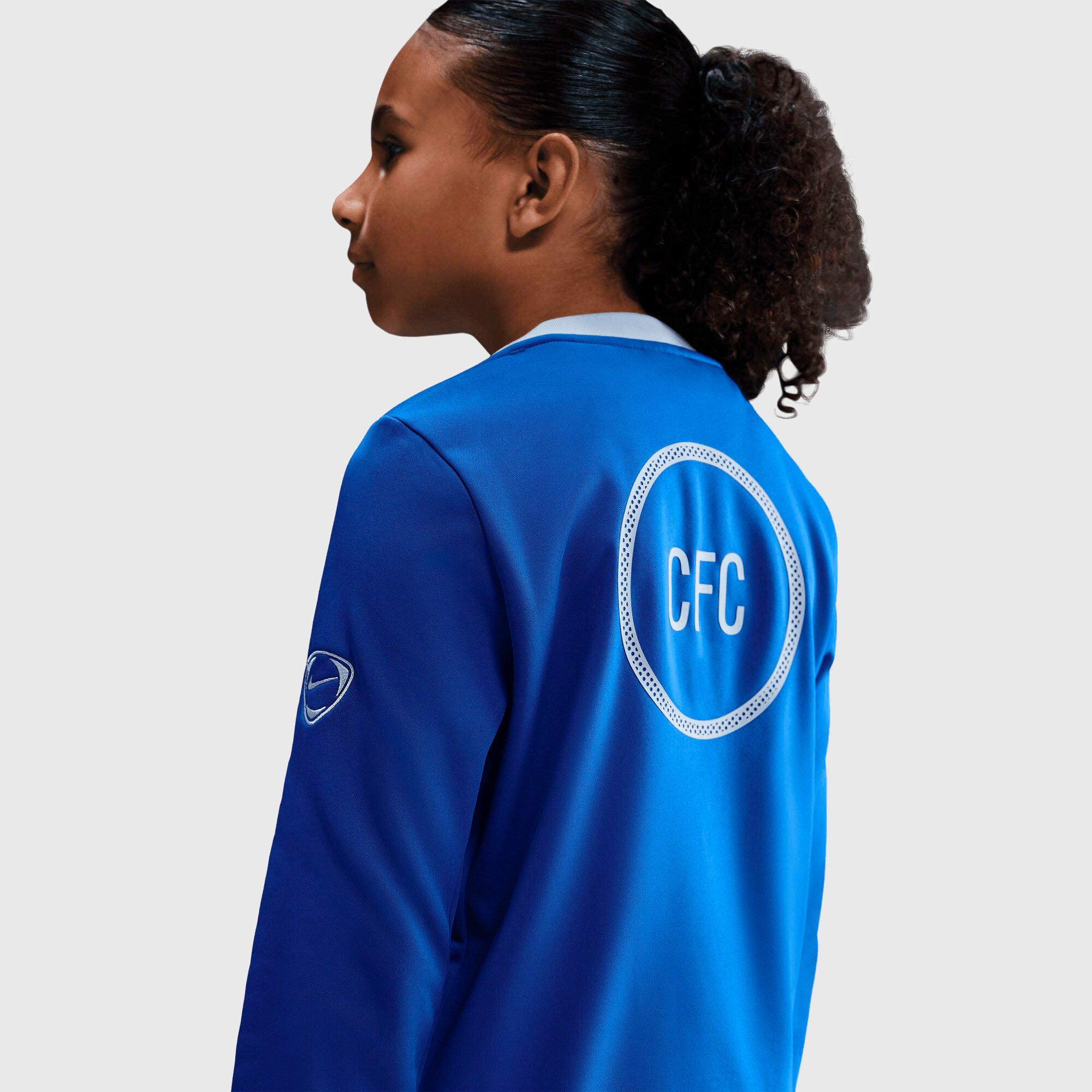 Chelsea Nike Pre Match Long Sleeve Top - Blue - Kids, , rebel_hi-res