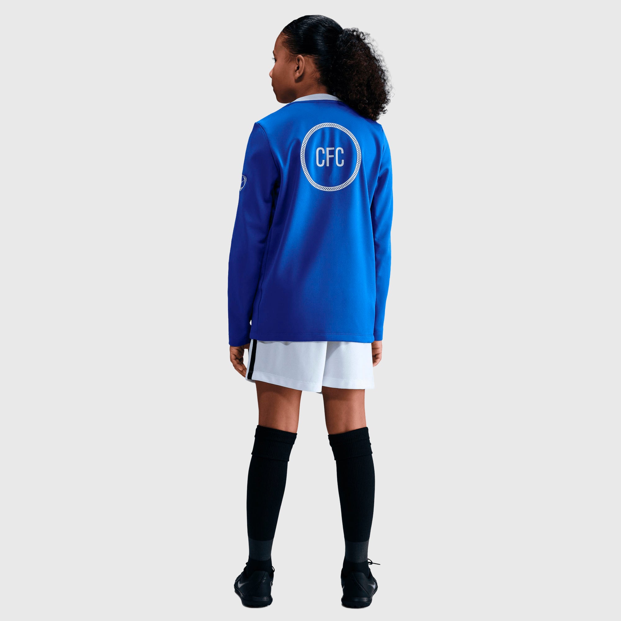 Chelsea Nike Pre Match Long Sleeve Top - Blue - Kids, , rebel_hi-res