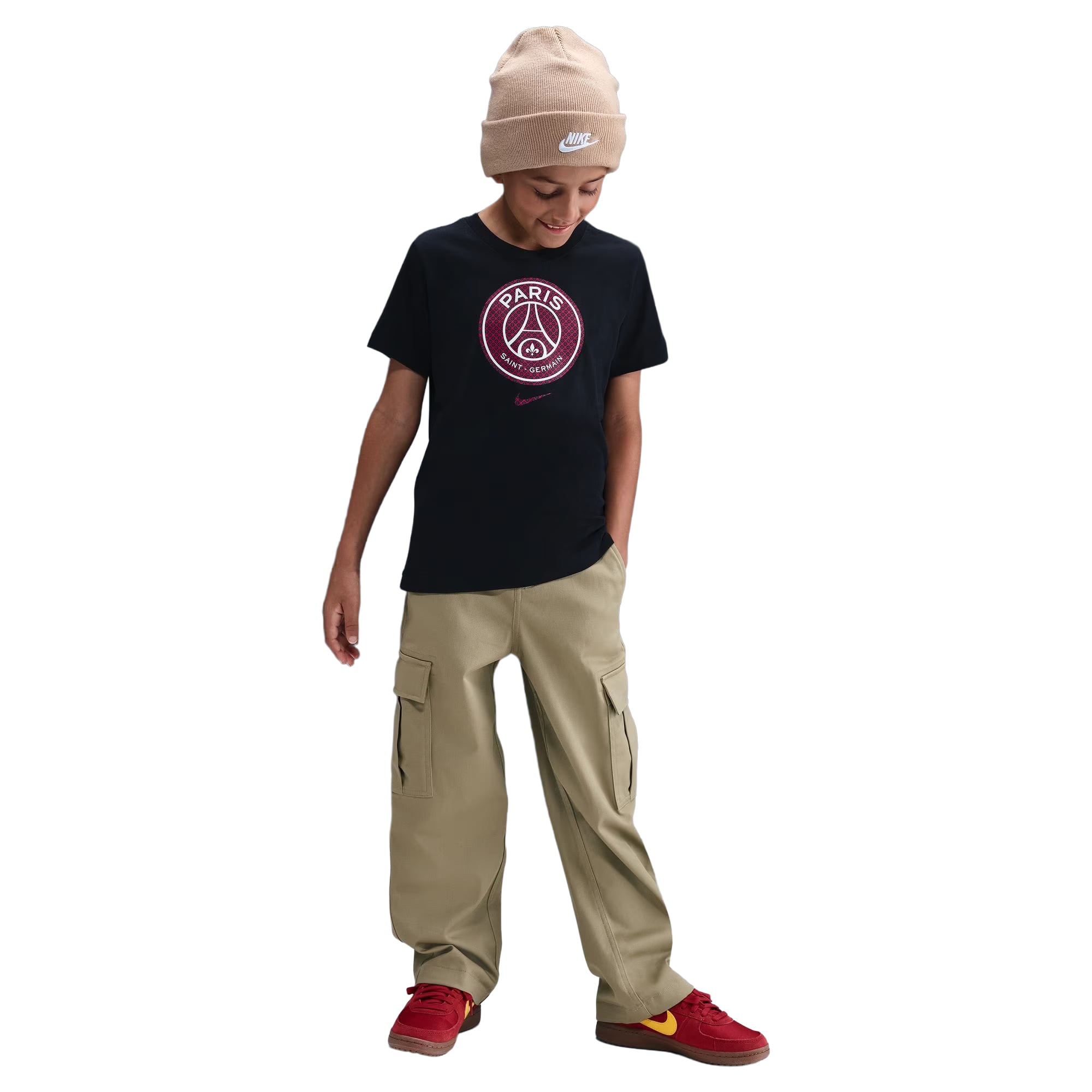 PSG Nike Crest T-Shirt - Black - Kids, , rebel_hi-res