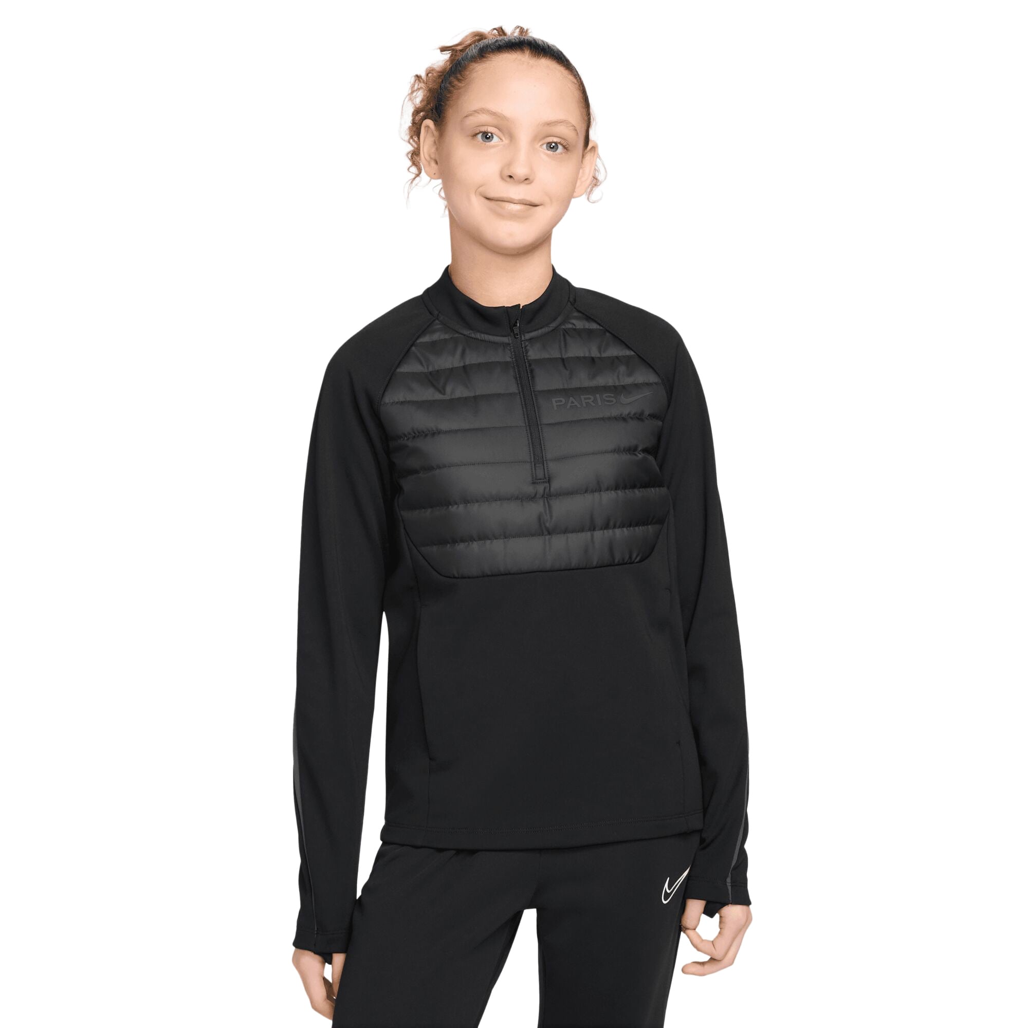 PSG Nike Academy Pro Winter Warrior Drill Top - Black - Kids, , rebel_hi-res
