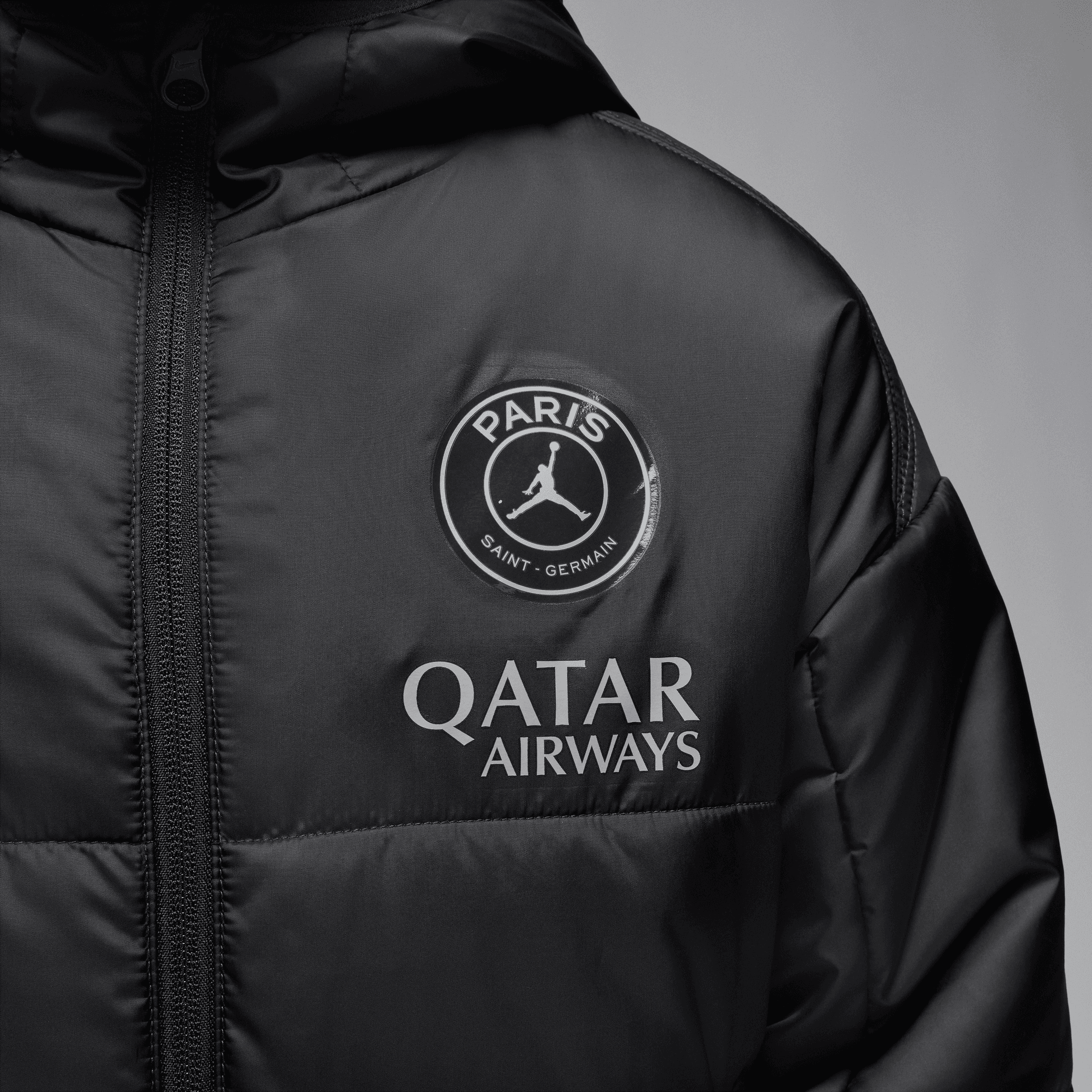 PSG Jordan Academy Pro Therma Fit Down Jacket - Black - Kids, , rebel_hi-res