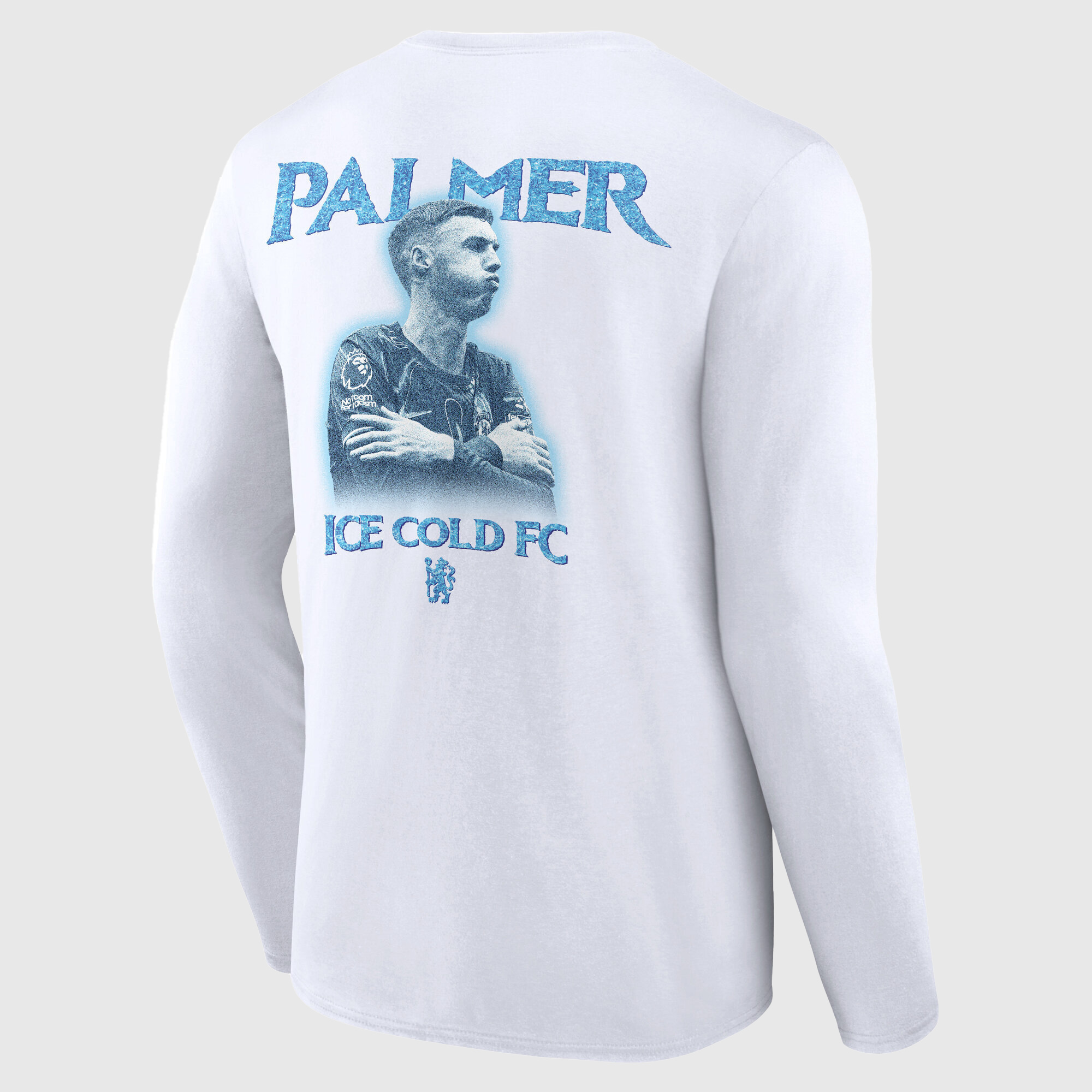 Chelsea Cole Palmer Ice Cold FC Graphic Long Sleeve T-Shirt - White ...