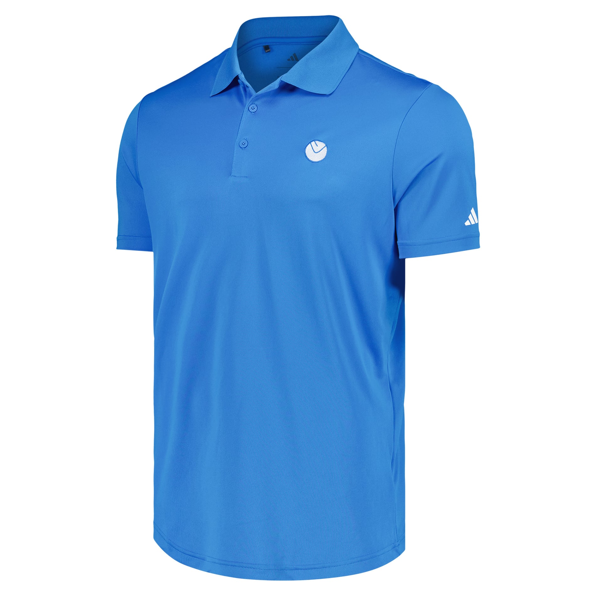 Leeds United adidas Golf Performance Polo Shirt - Bright Blue, , rebel_hi-res