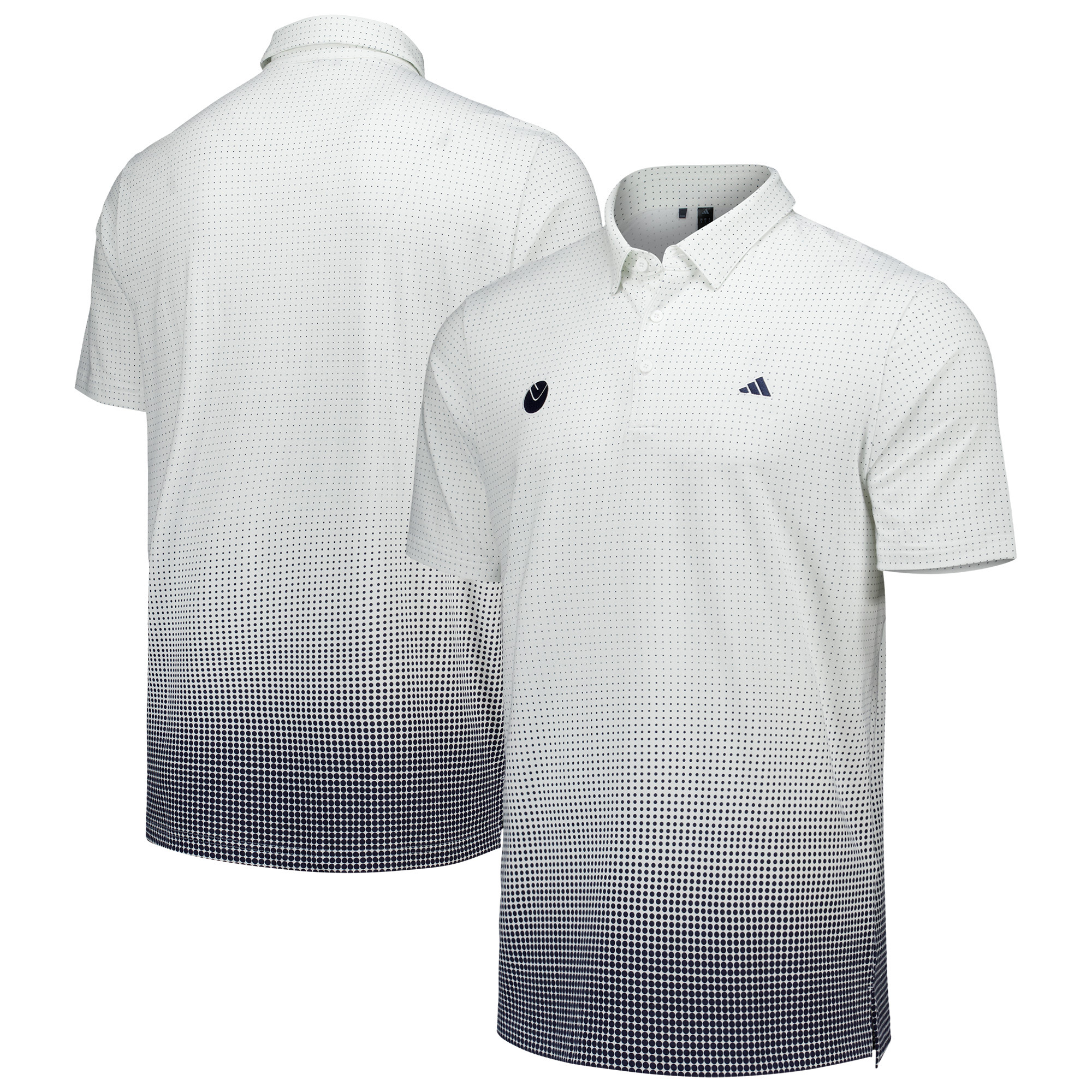 Leeds United adidas Golf Go To Printed Polo - White, , rebel_hi-res