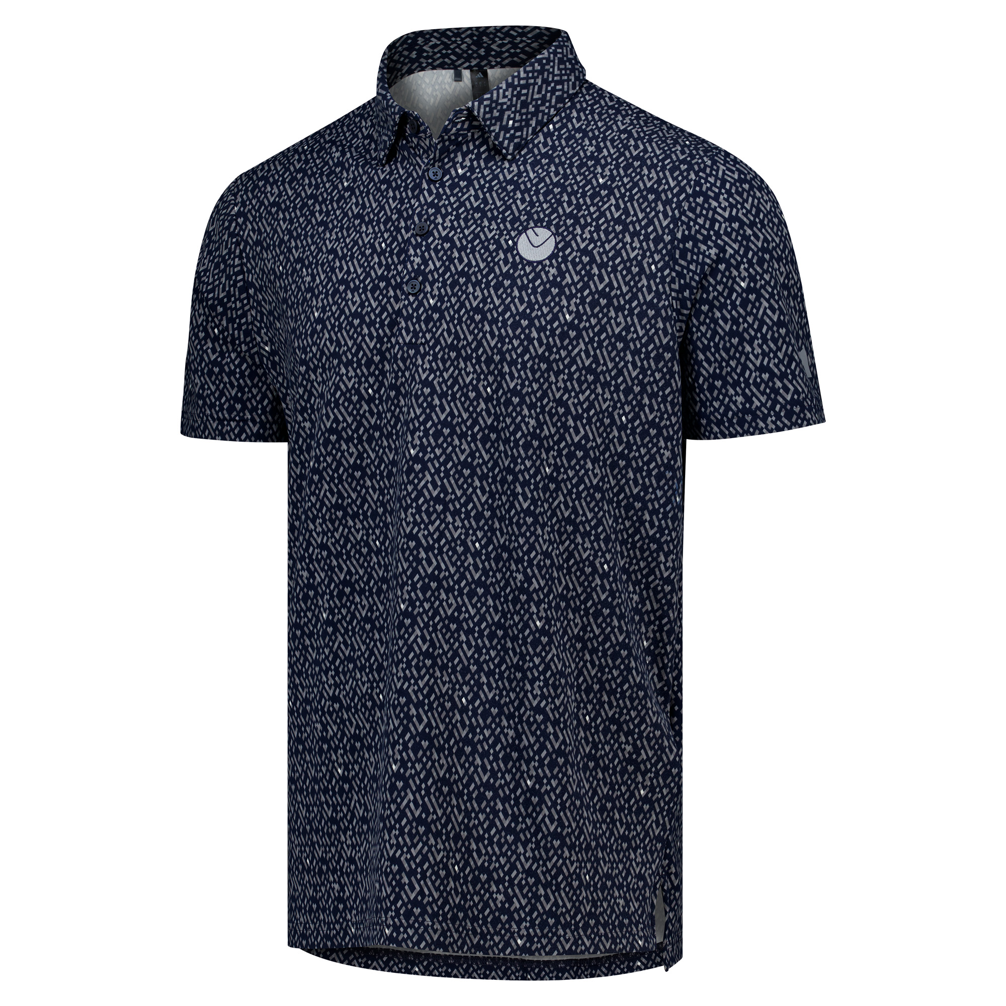 Leeds United adidas Golf Ultimate Micro Argyle Polo - Collegiate Navy, , rebel_hi-res