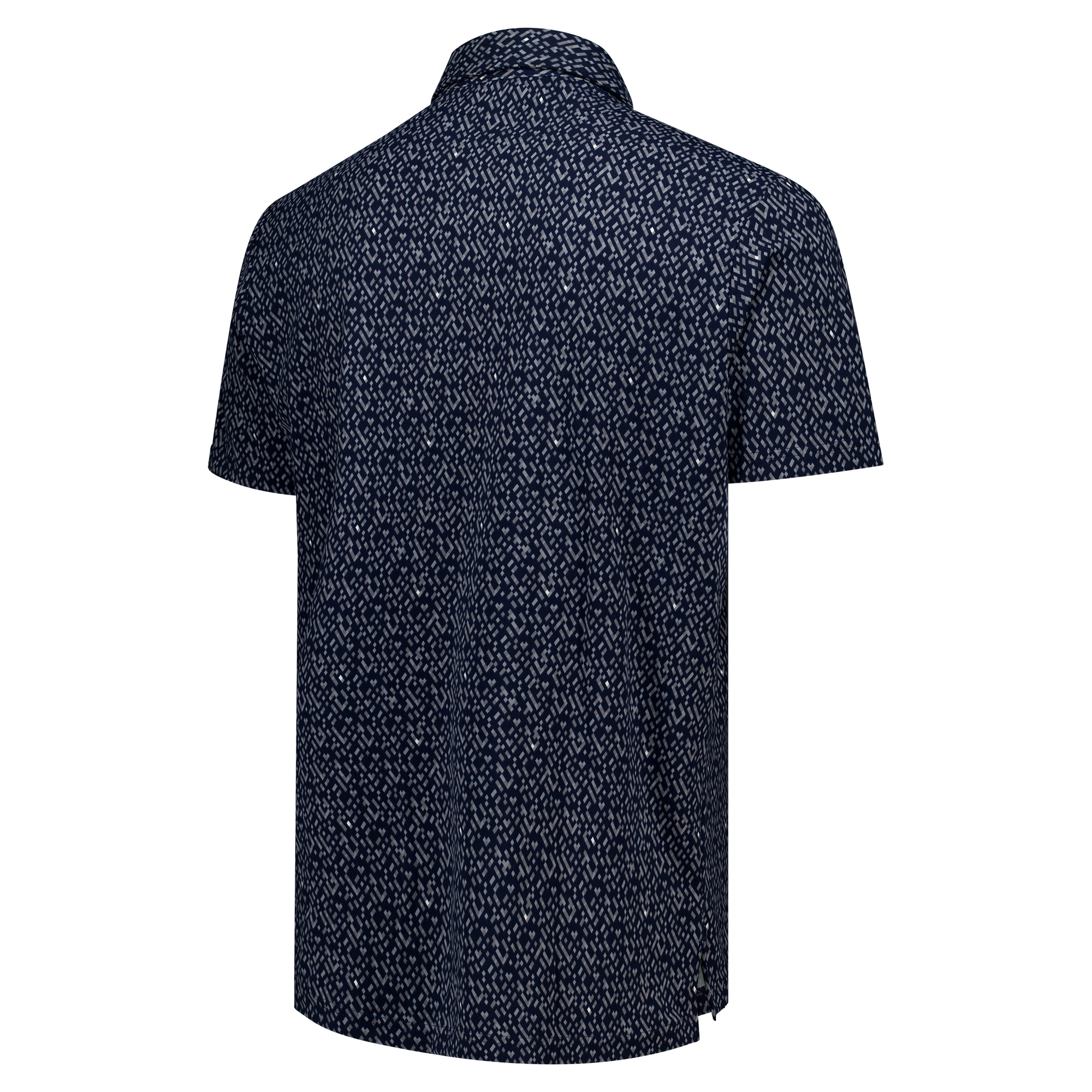 Leeds United adidas Golf Ultimate Micro Argyle Polo - Collegiate Navy, , rebel_hi-res