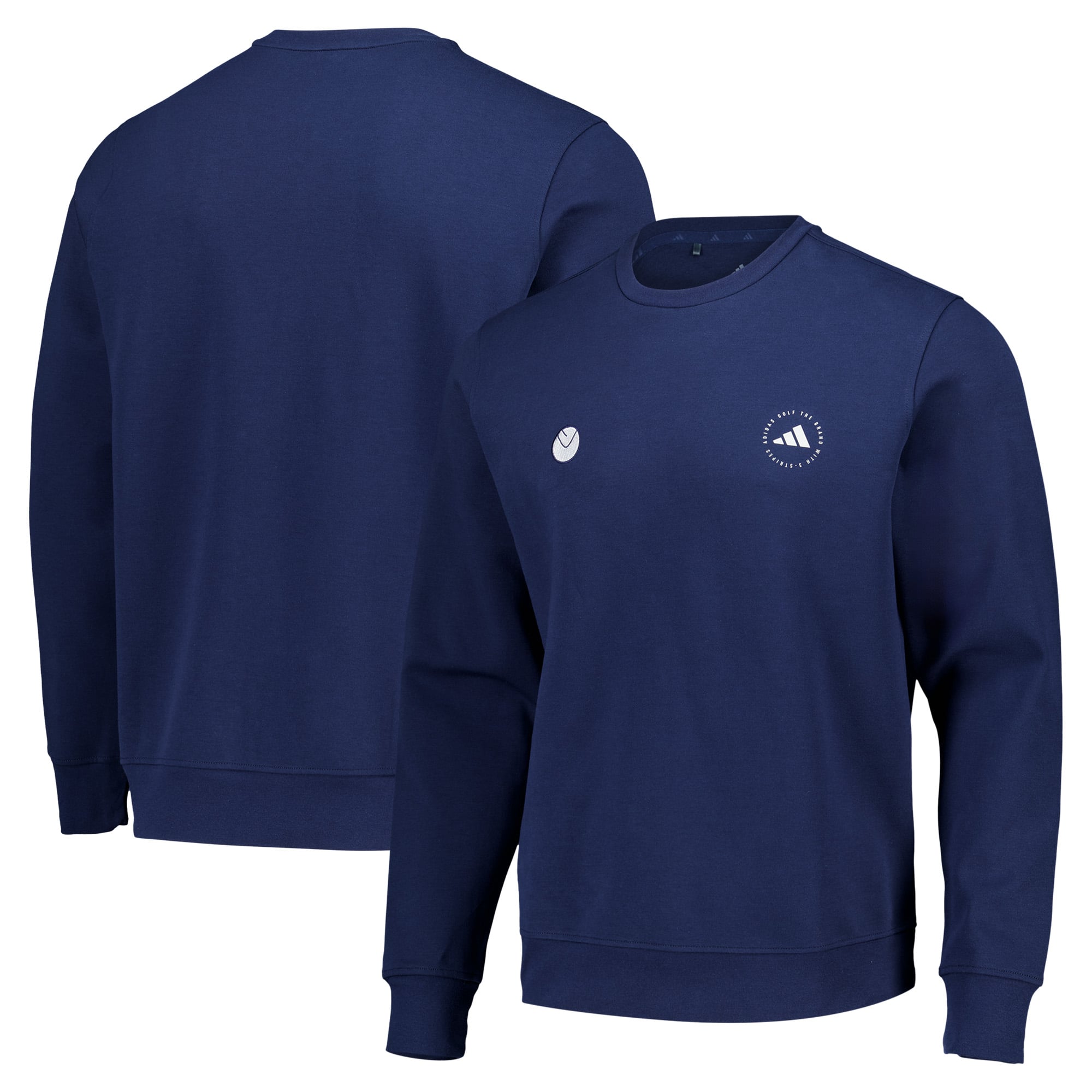 Leeds United adidas Golf Core Crew Sweater - Collegiate Navy