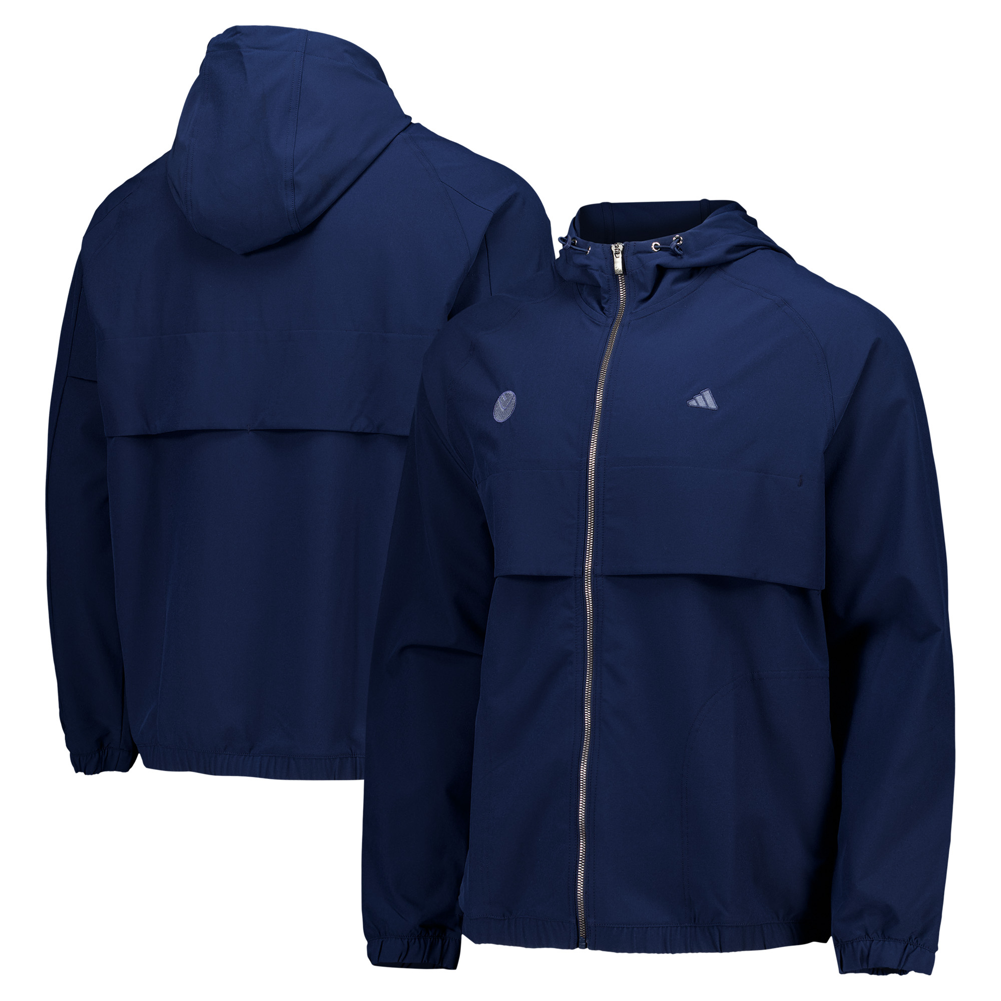 Leeds United adidas Golf Go To Full Zip Windbreaker - Collegiate Navy, , rebel_hi-res