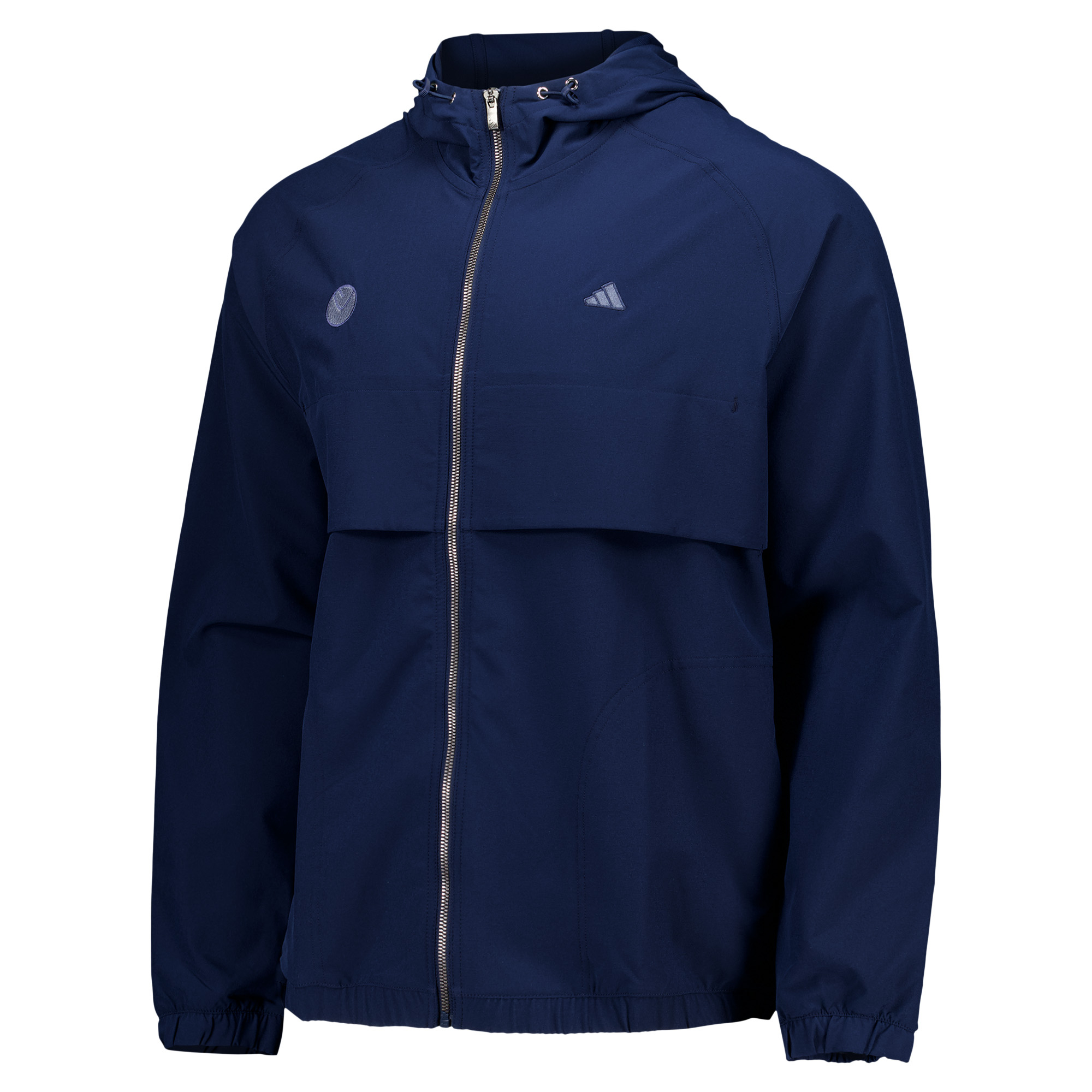 Leeds United adidas Golf Go To Full Zip Windbreaker - Collegiate Navy, , rebel_hi-res