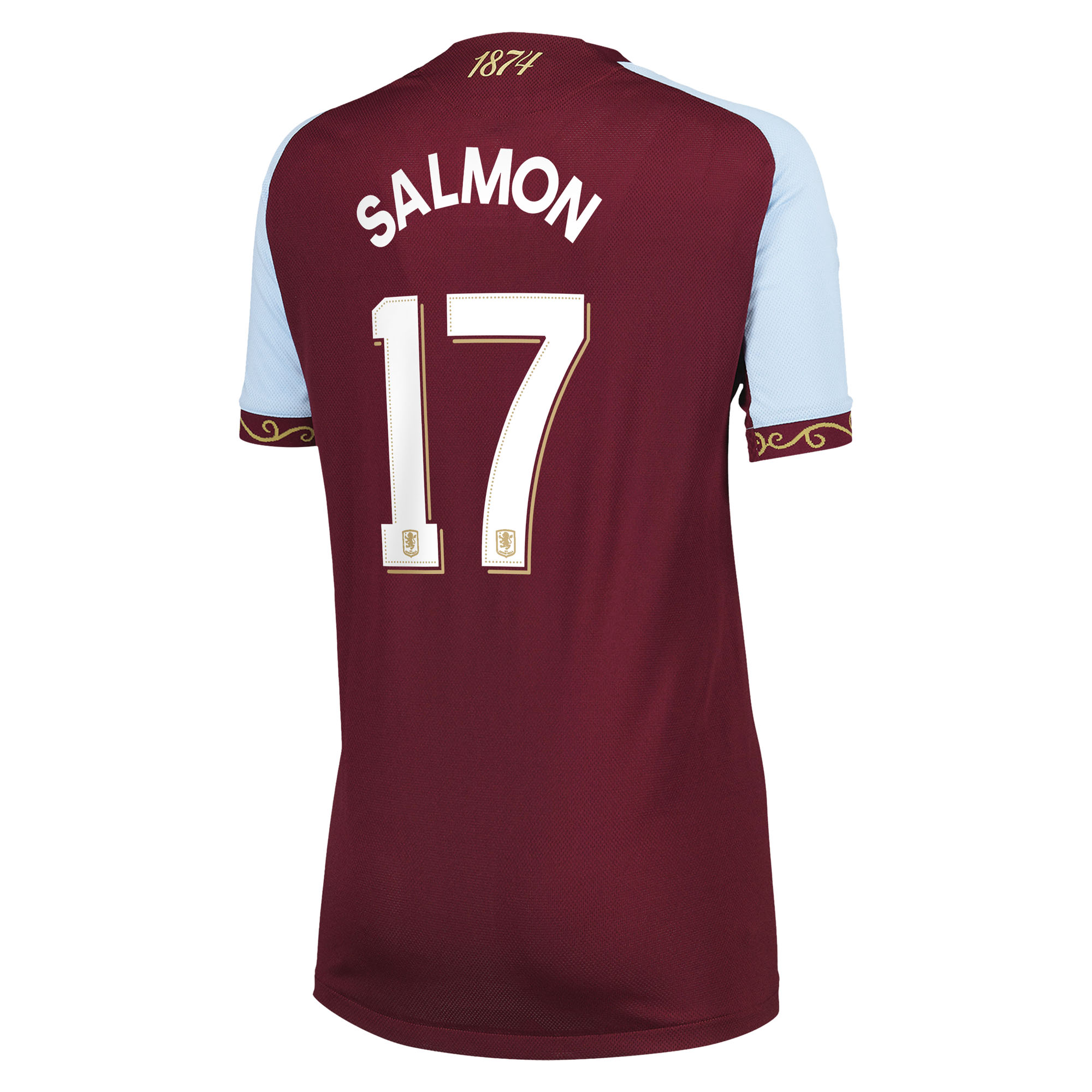 Aston Villa adidas Home Authentic Shirt 2025-26 - Womens with Salmon 17 Cup printing, , rebel_hi-res