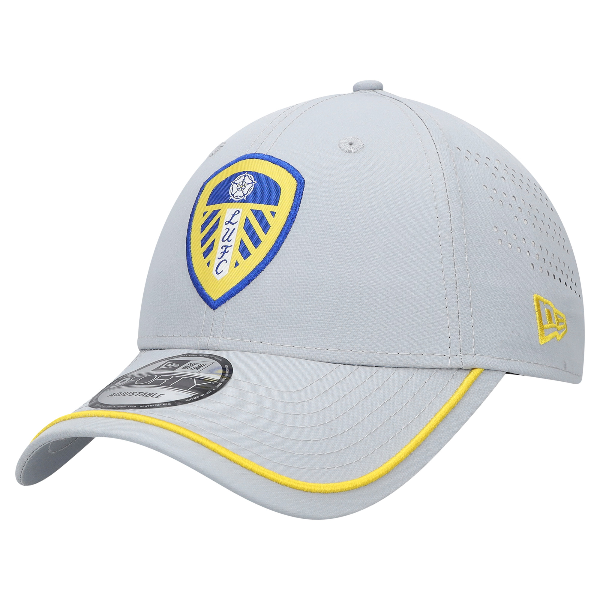 Leeds United New Era Sport Perforated 9FORTY - Grey - Unisex, , rebel_hi-res