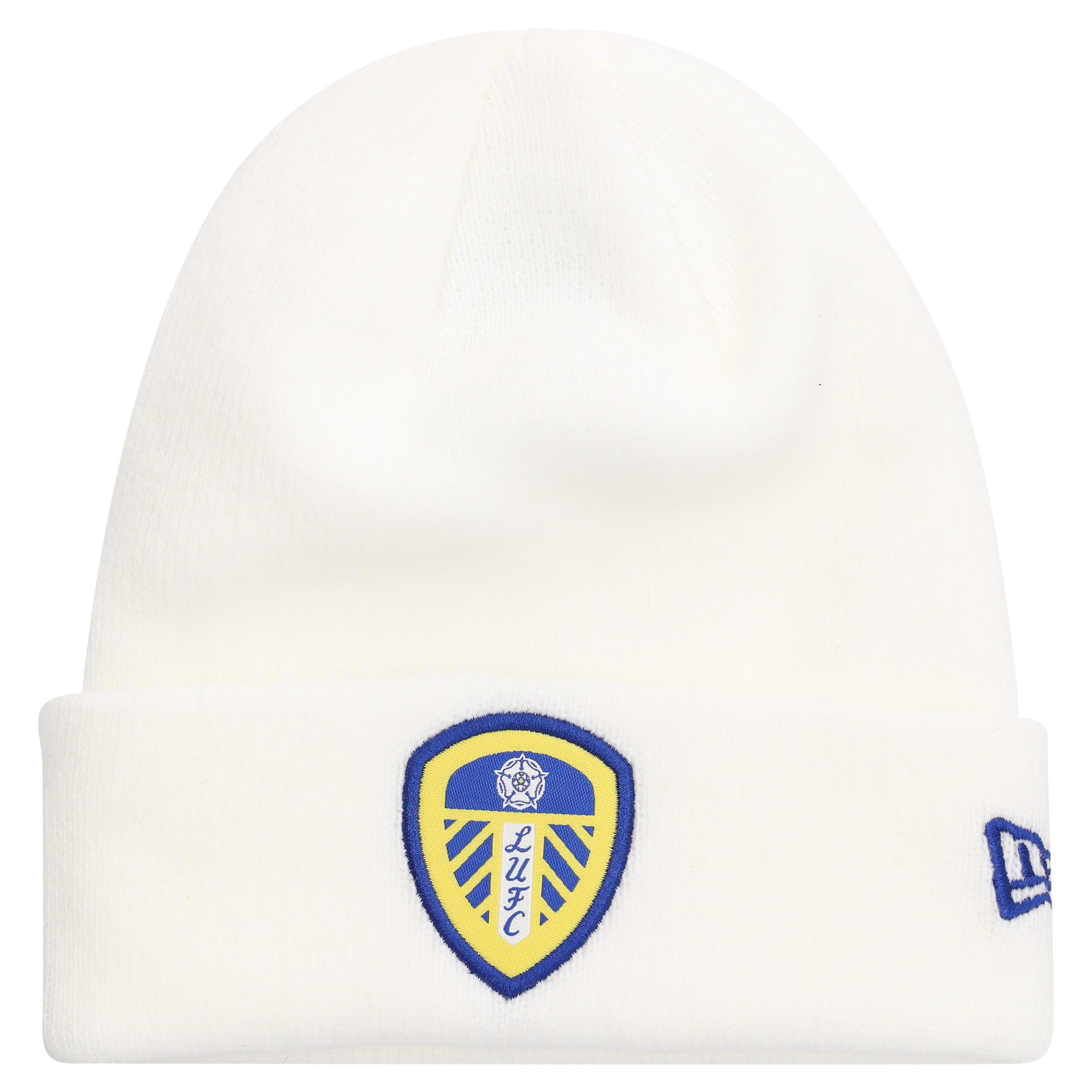 Leeds United New Era Core Cuff Beanie - White - Kids, , rebel_hi-res