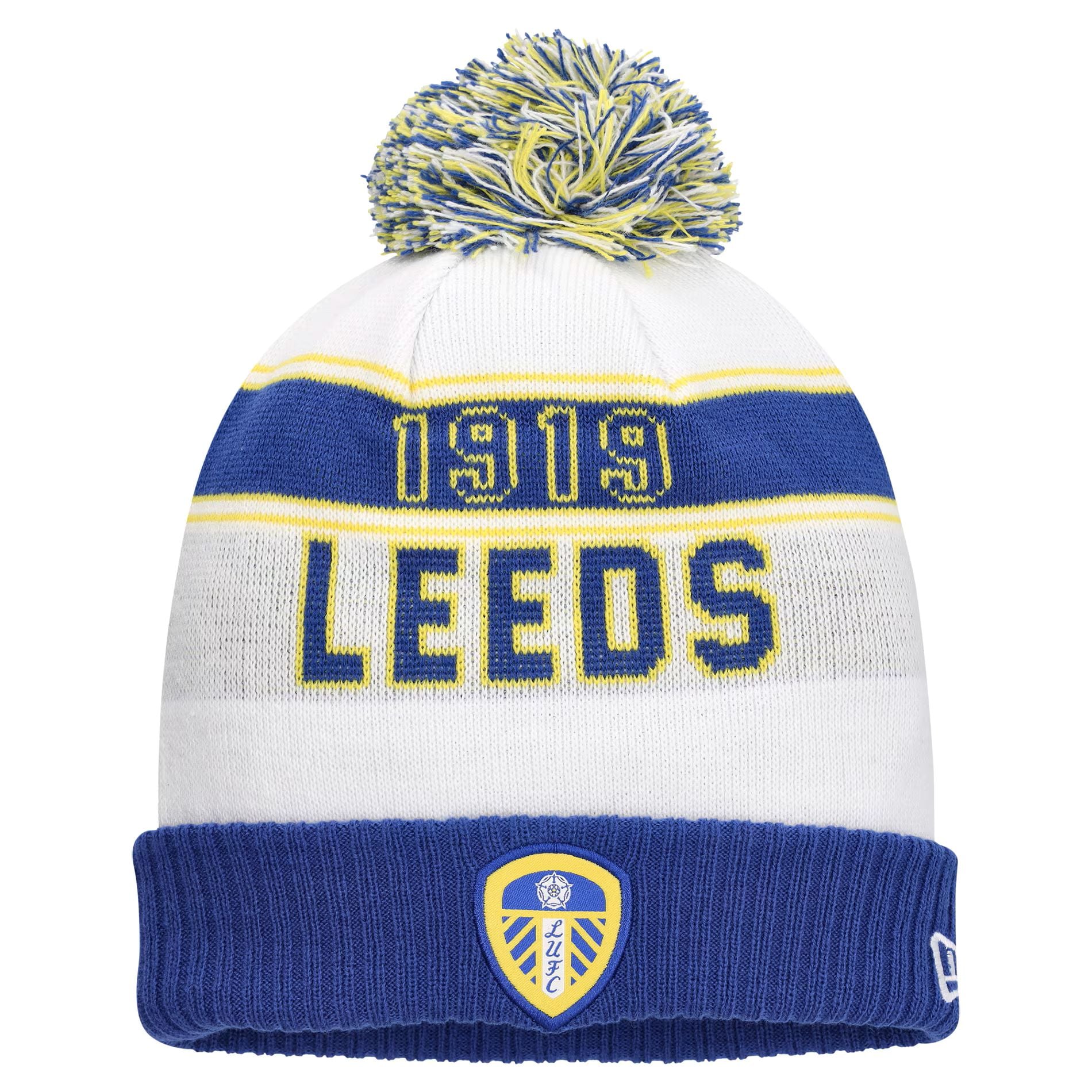 Leeds United New Era Sport Beanie - Blue - Kids, , rebel_hi-res