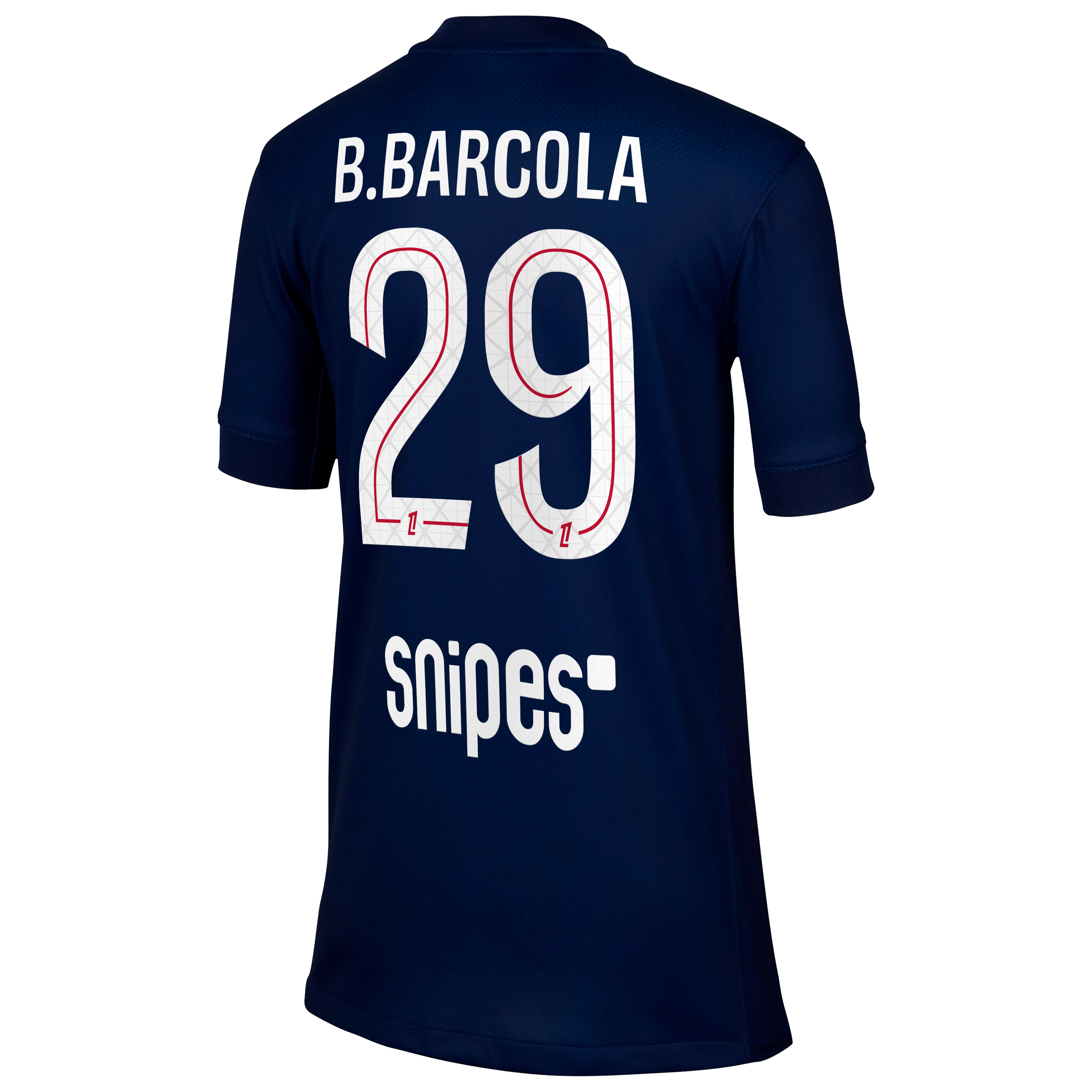 PSG Nike Home Stadium Shirt 2025-26 - Kids with B.Barcola 29 printing, , rebel_hi-res